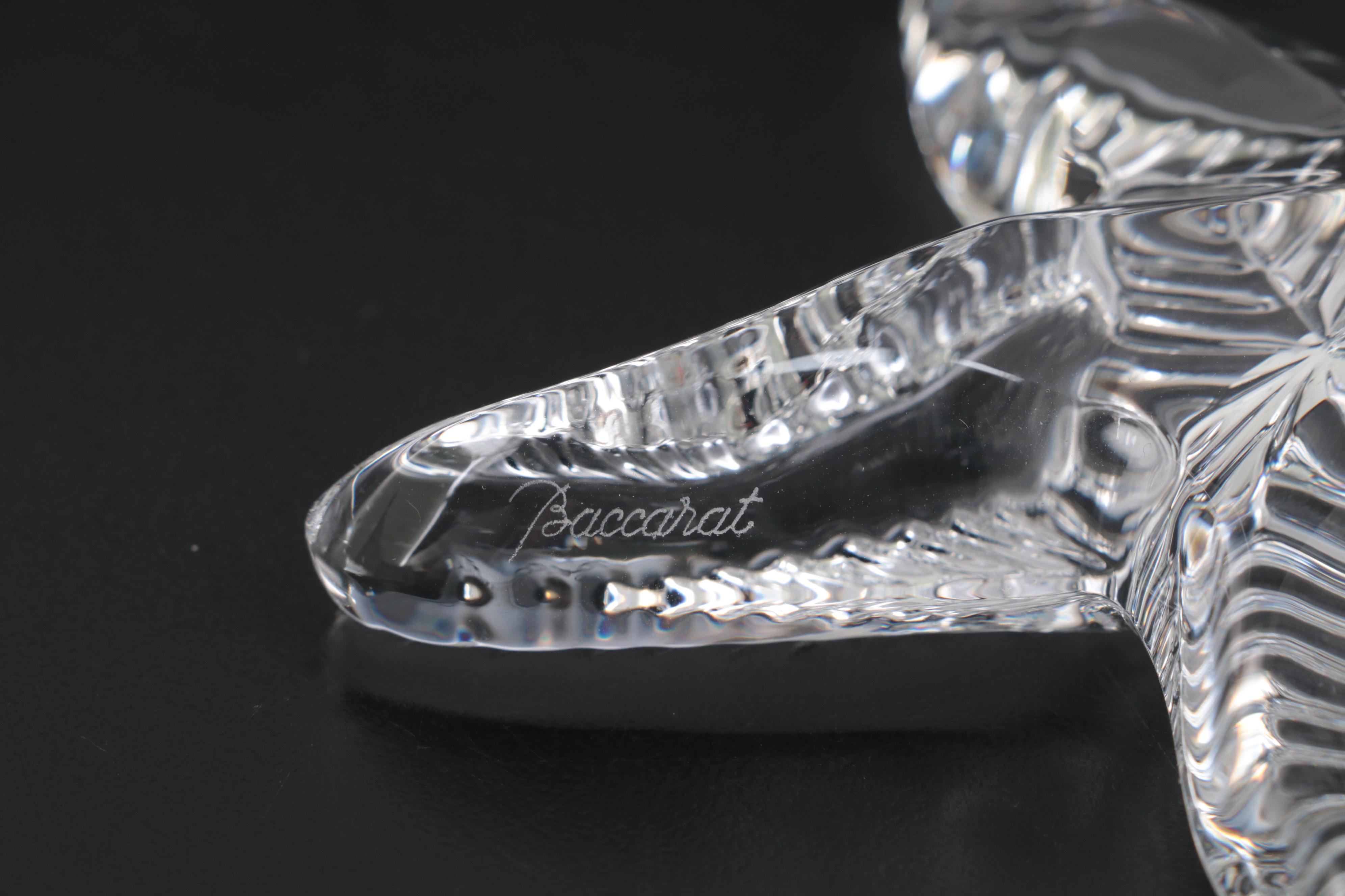 Baccarat Crystal Zodiac Dragon and Star Fish Figurines