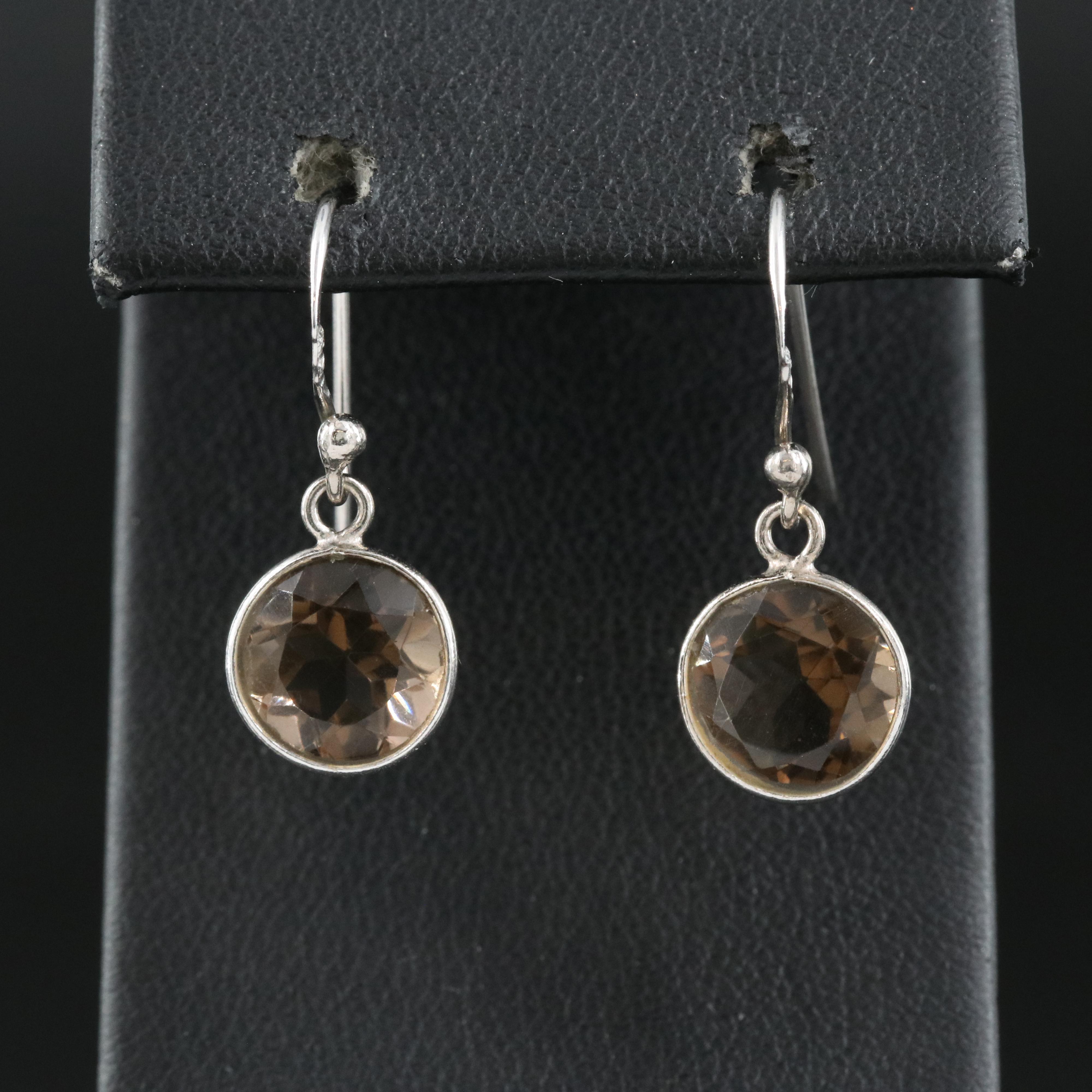 Sterling Smoky Quartz Earrings