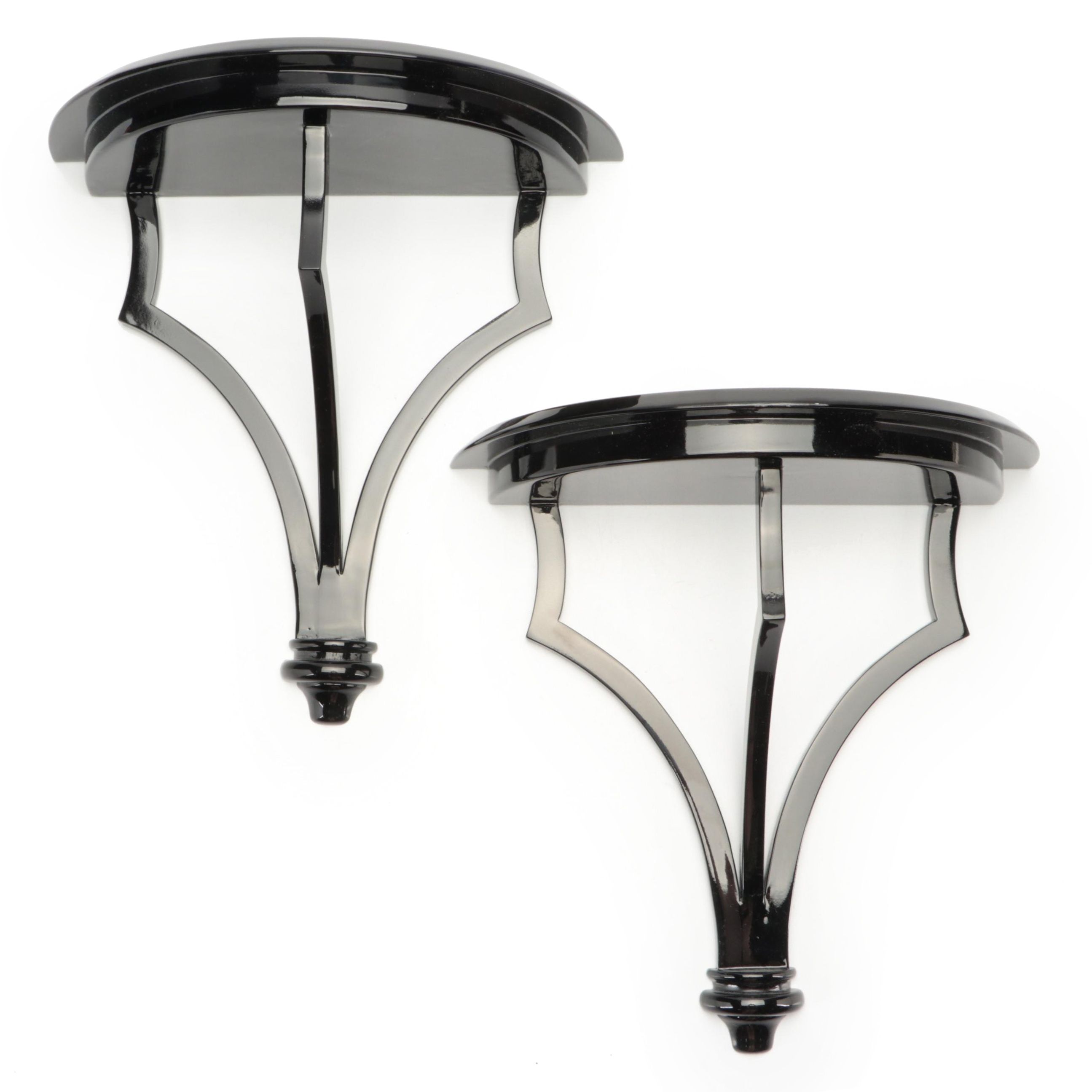 Williams-Sonoma Home Black Lacquer Wall Shelves