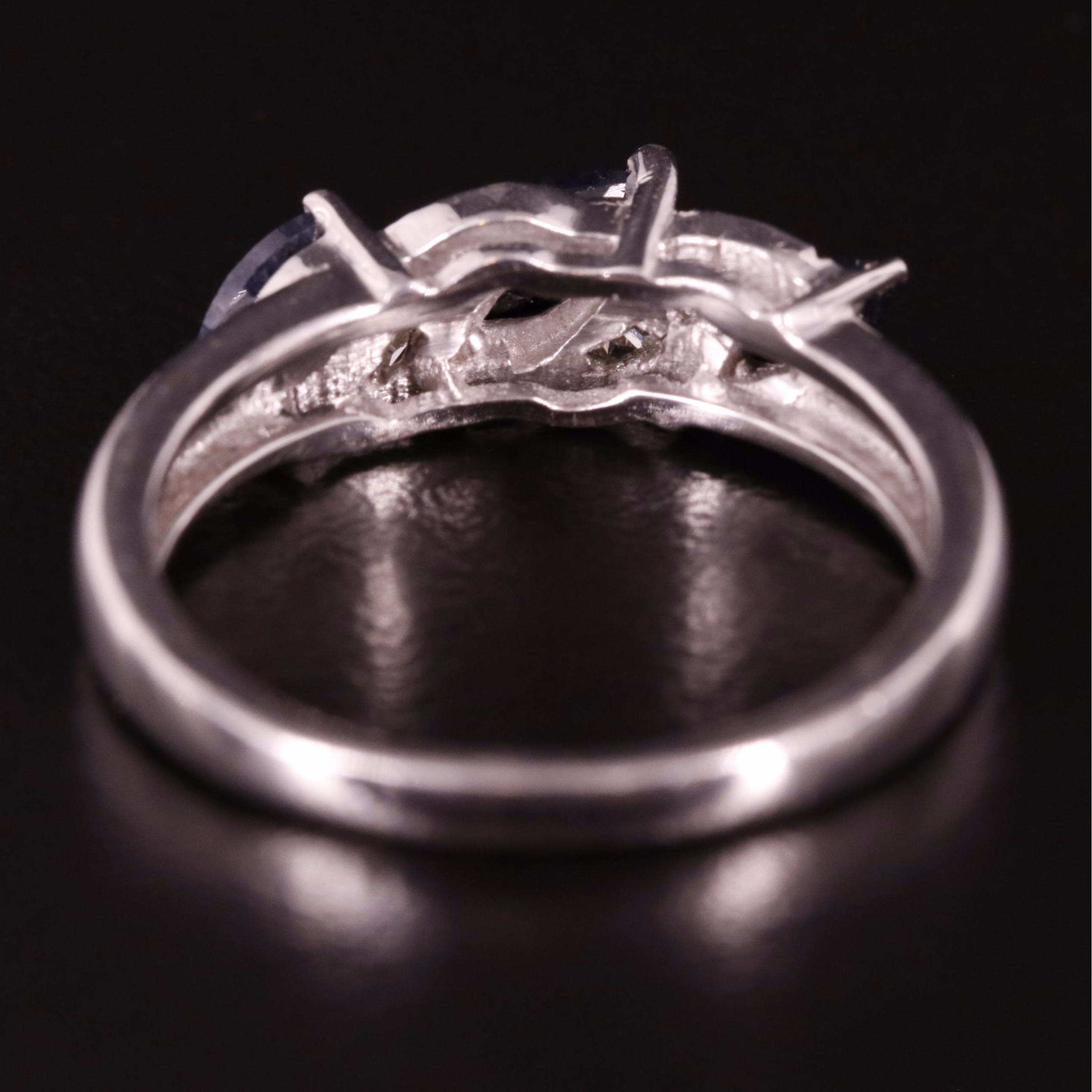 Sterling Diamond and Sapphire Band