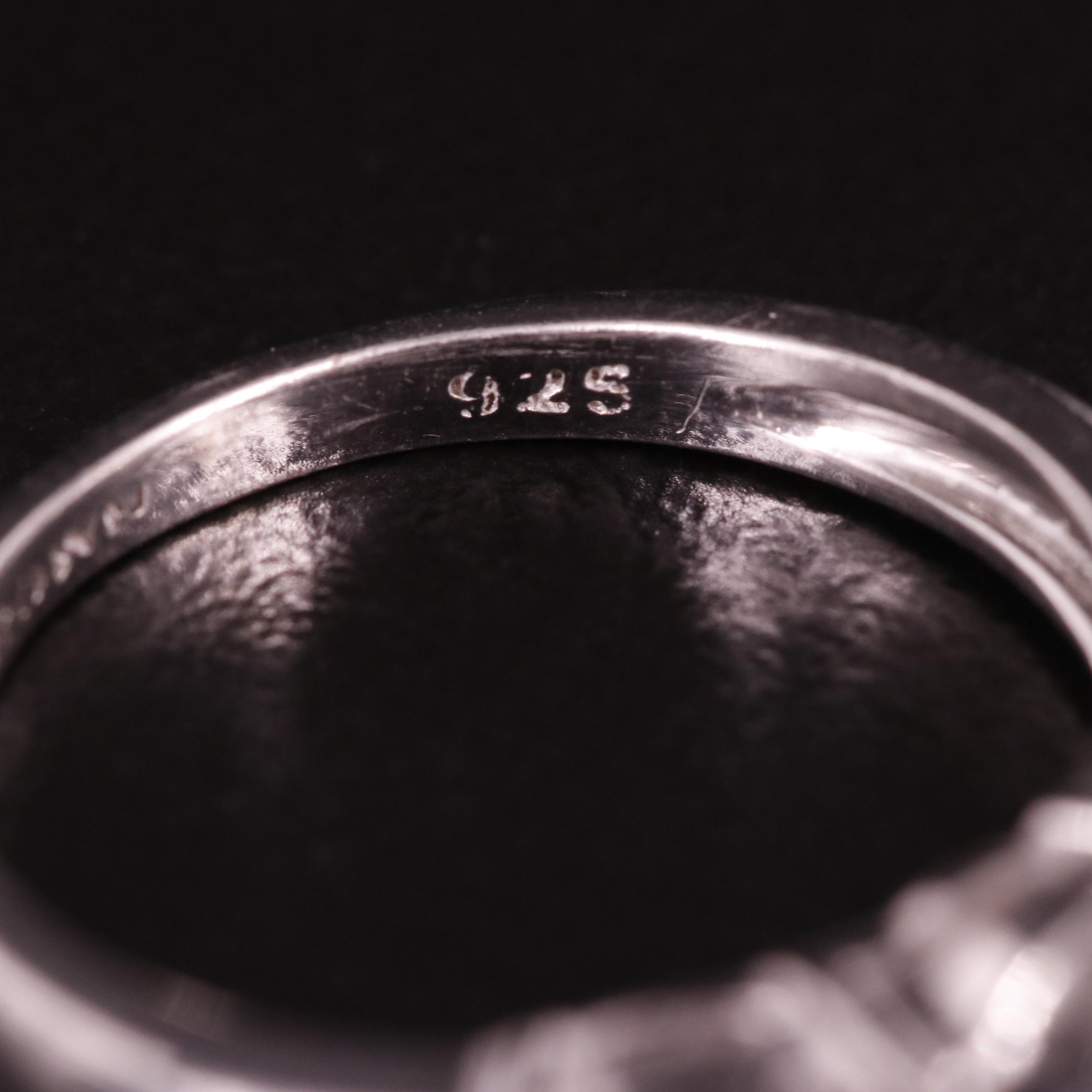 Sterling Diamond and Sapphire Band