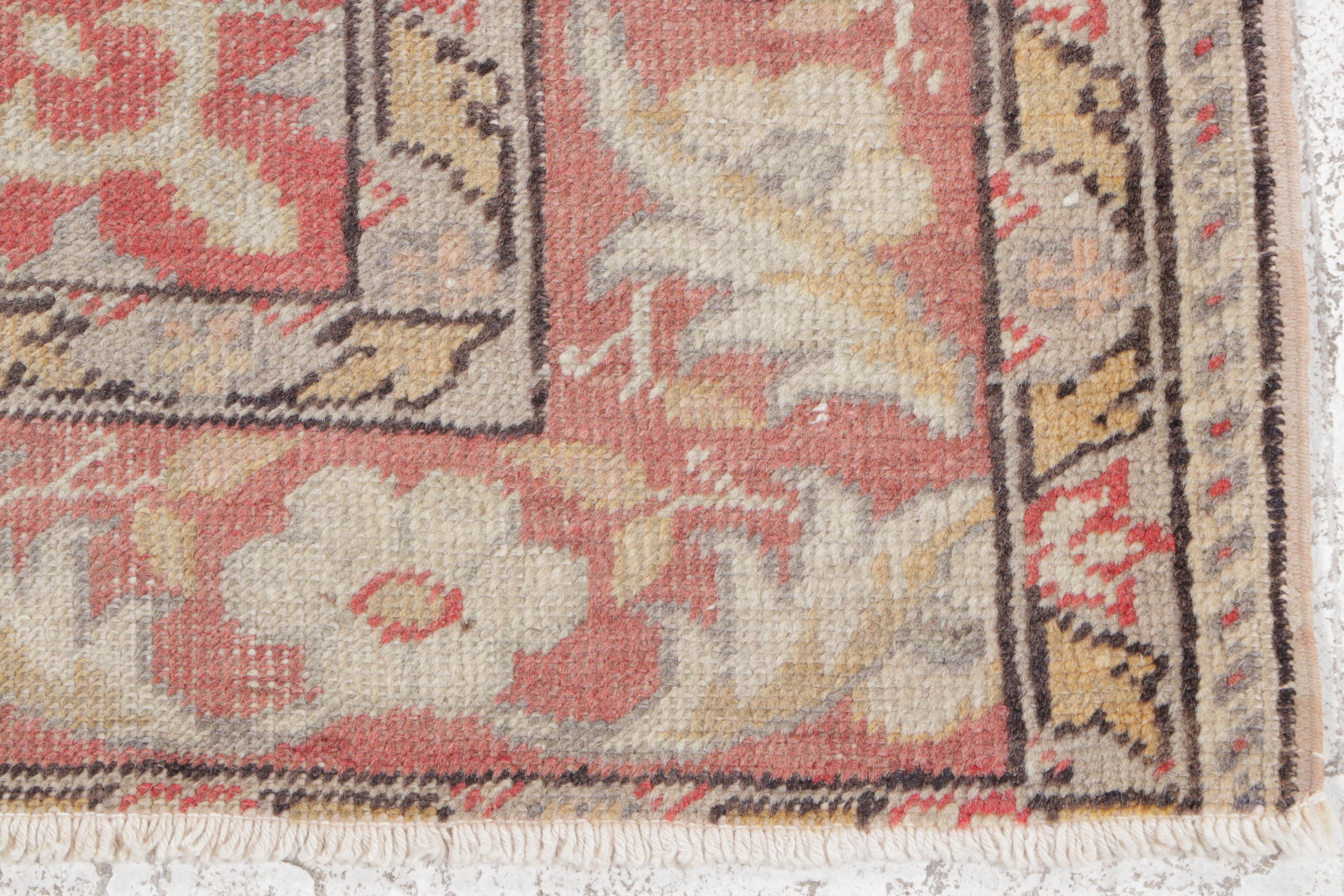 4'1 x 6' Hand-Knotted Turkish Hereke Area Rug