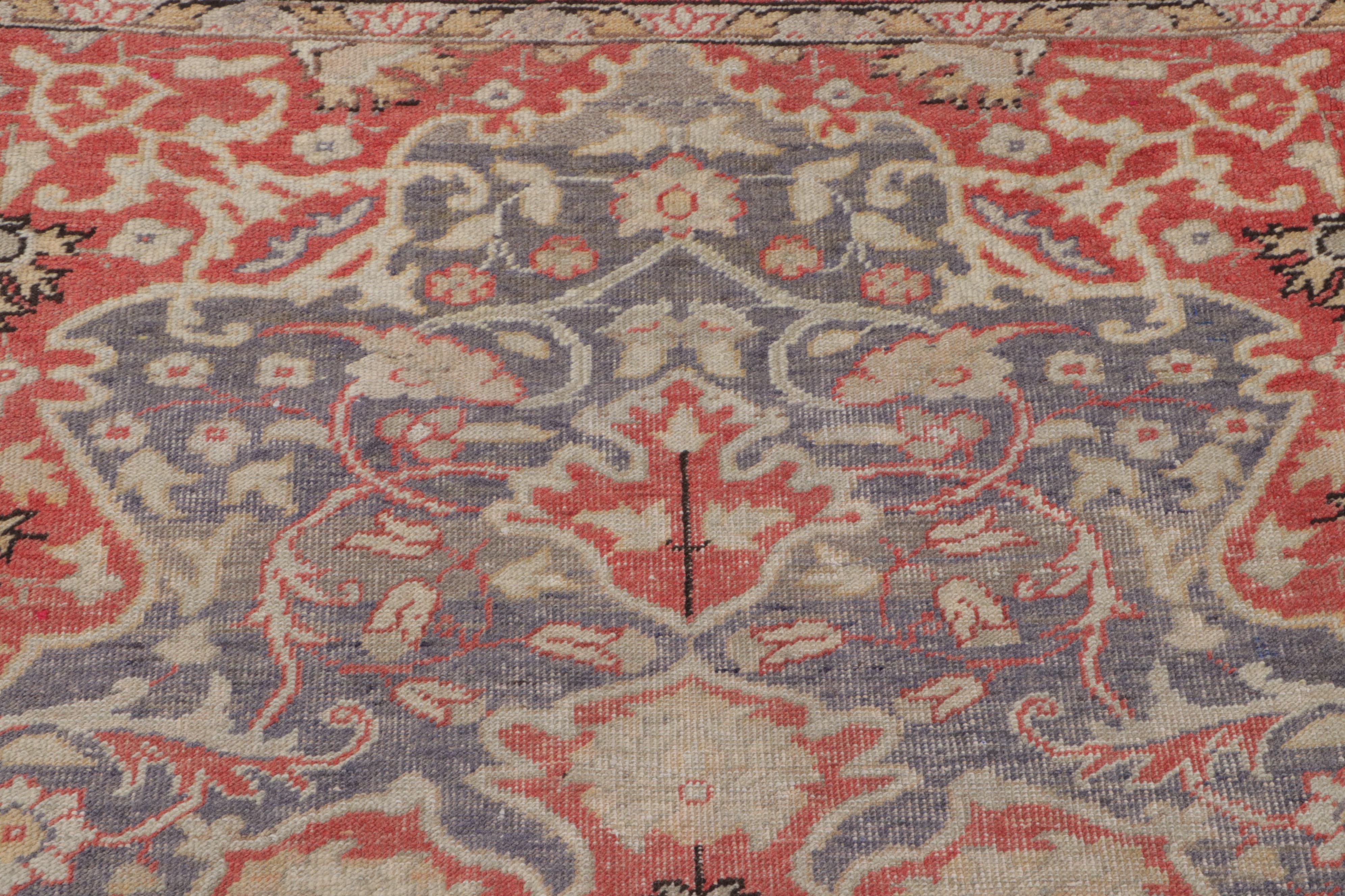 4'1 x 6' Hand-Knotted Turkish Hereke Area Rug