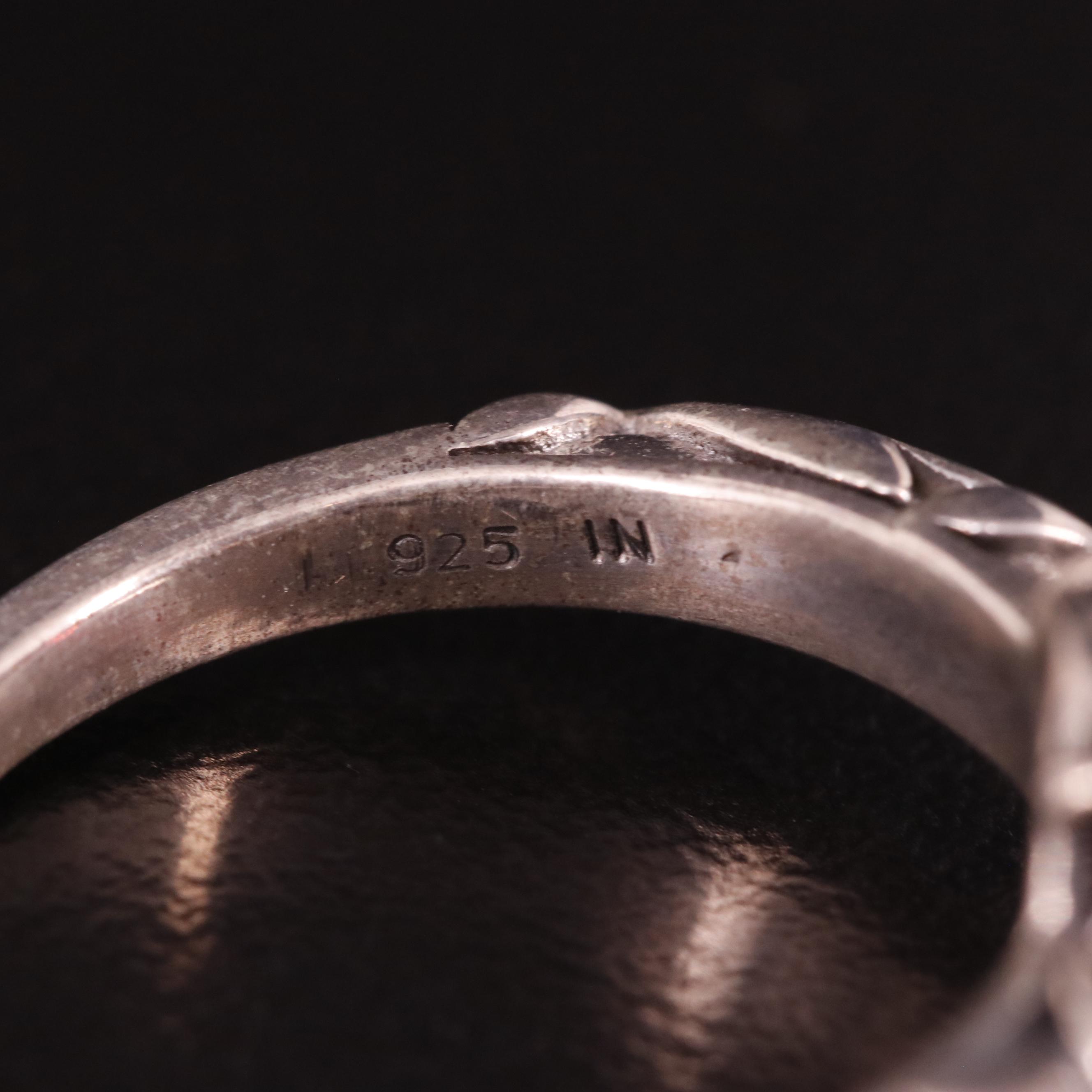 Sterling Oval Garnet Ring