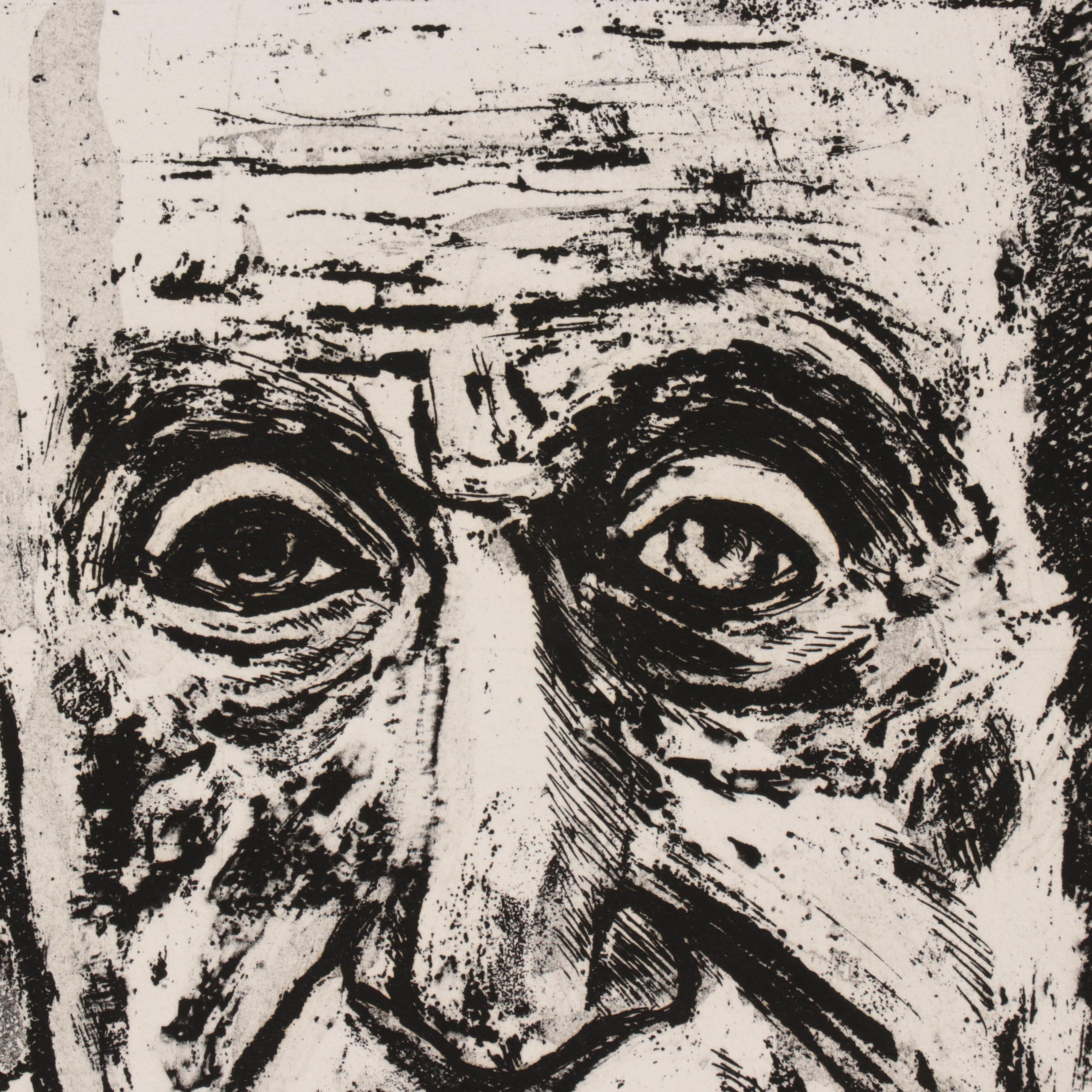 Sidney Chafetz Etching With Aquatint "Dr. Zollinger," 1975