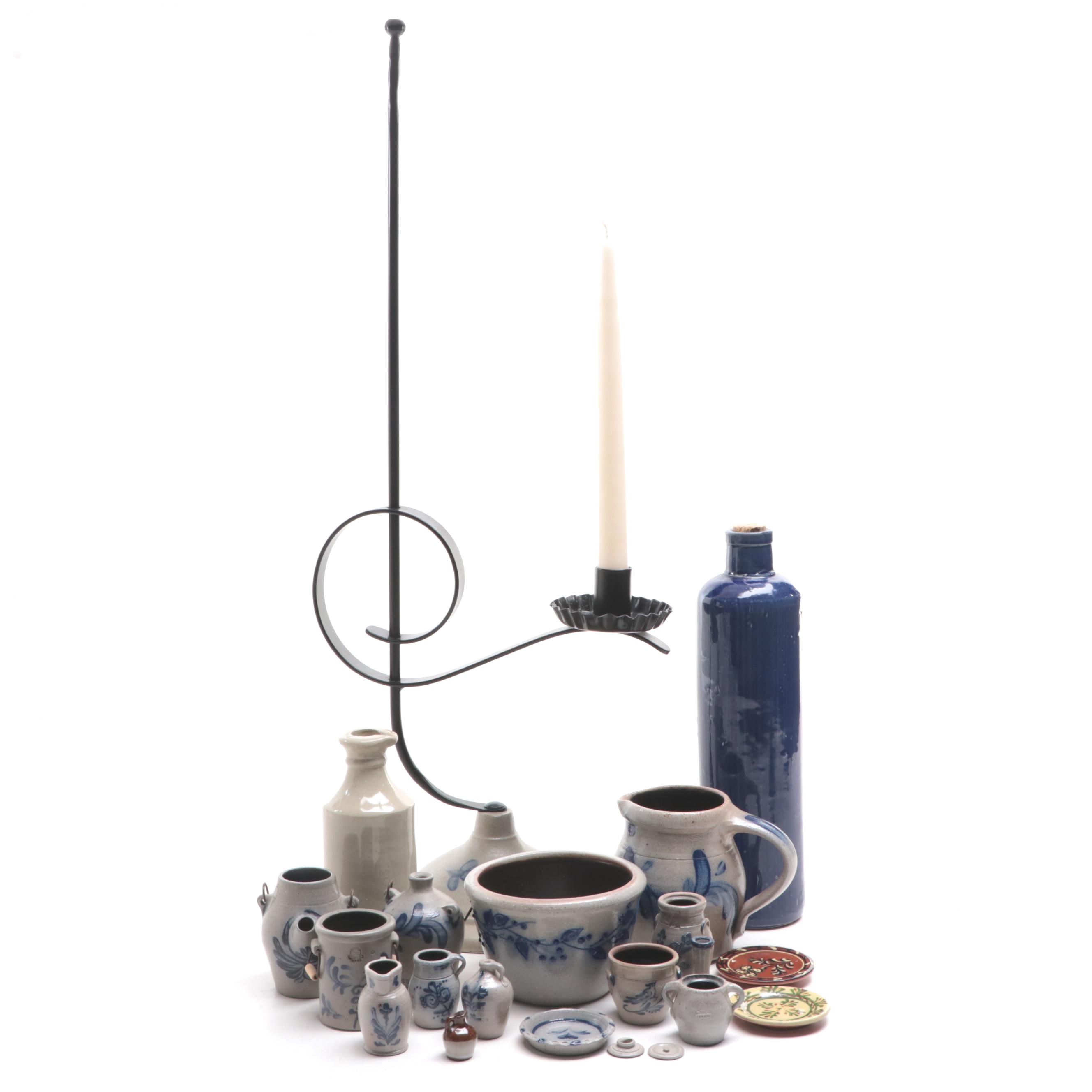 Rowe Pottery Works and Other Stoneware Table Accessories