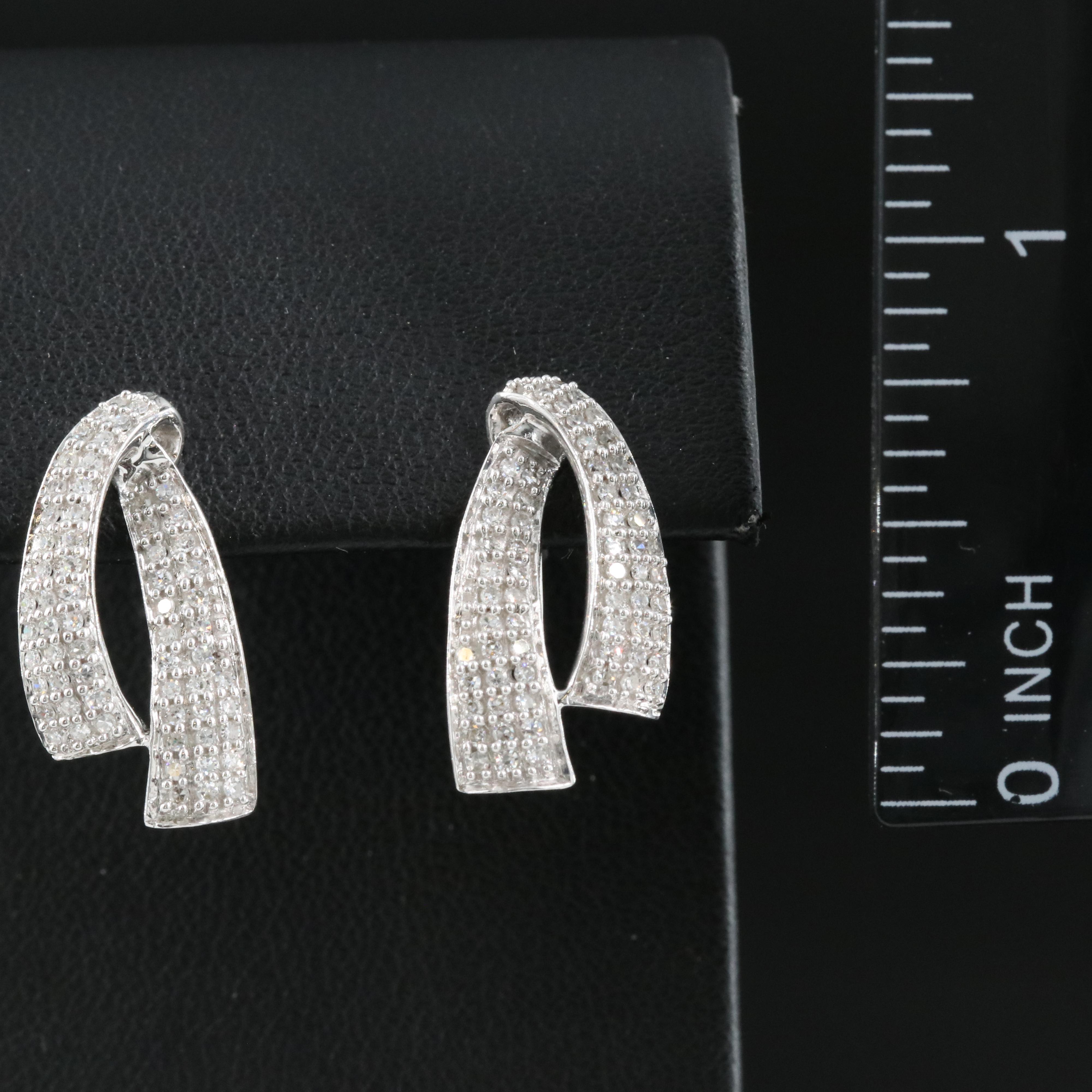 14K 0.47 CTW Diamond Ribbon Earrings