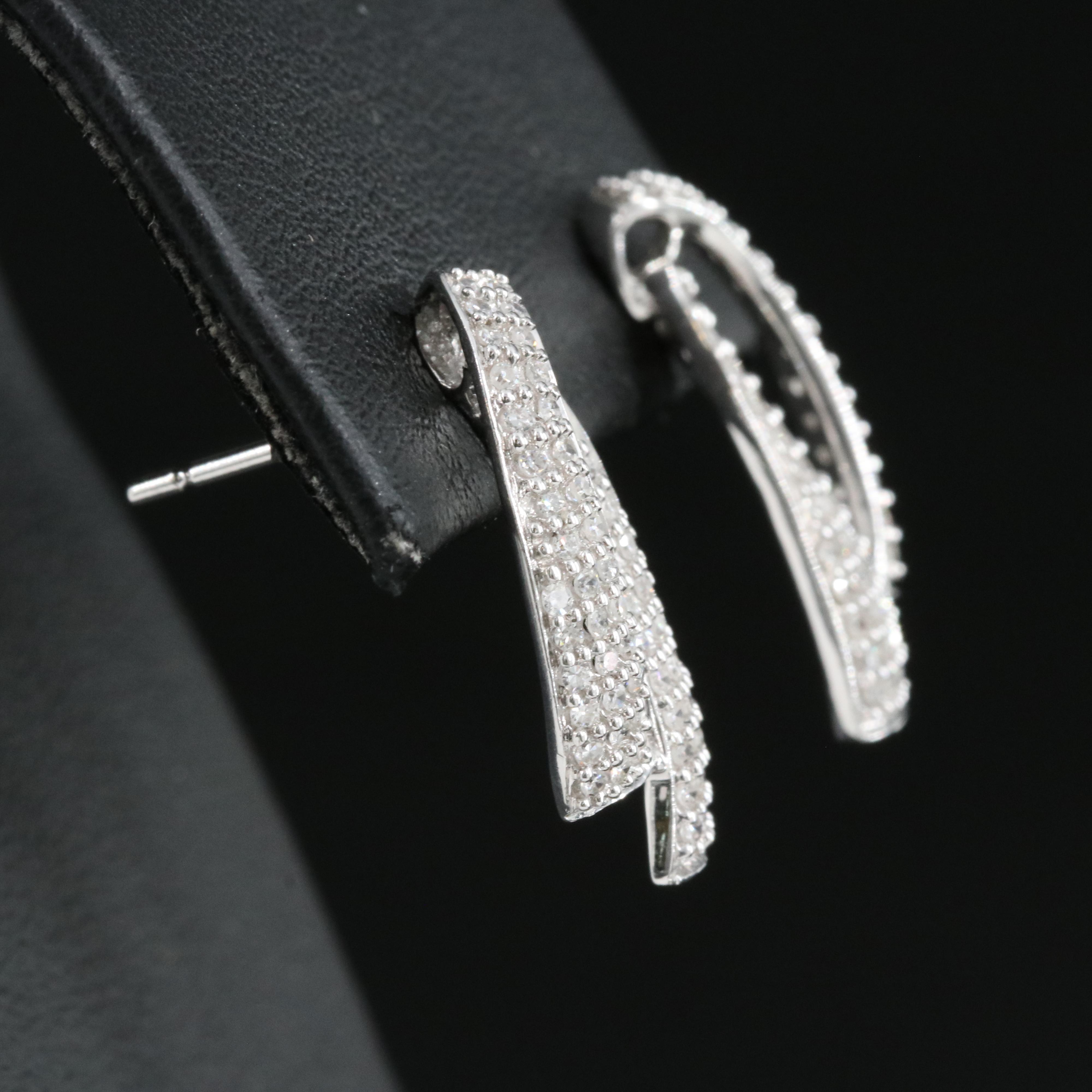 14K 0.47 CTW Diamond Ribbon Earrings