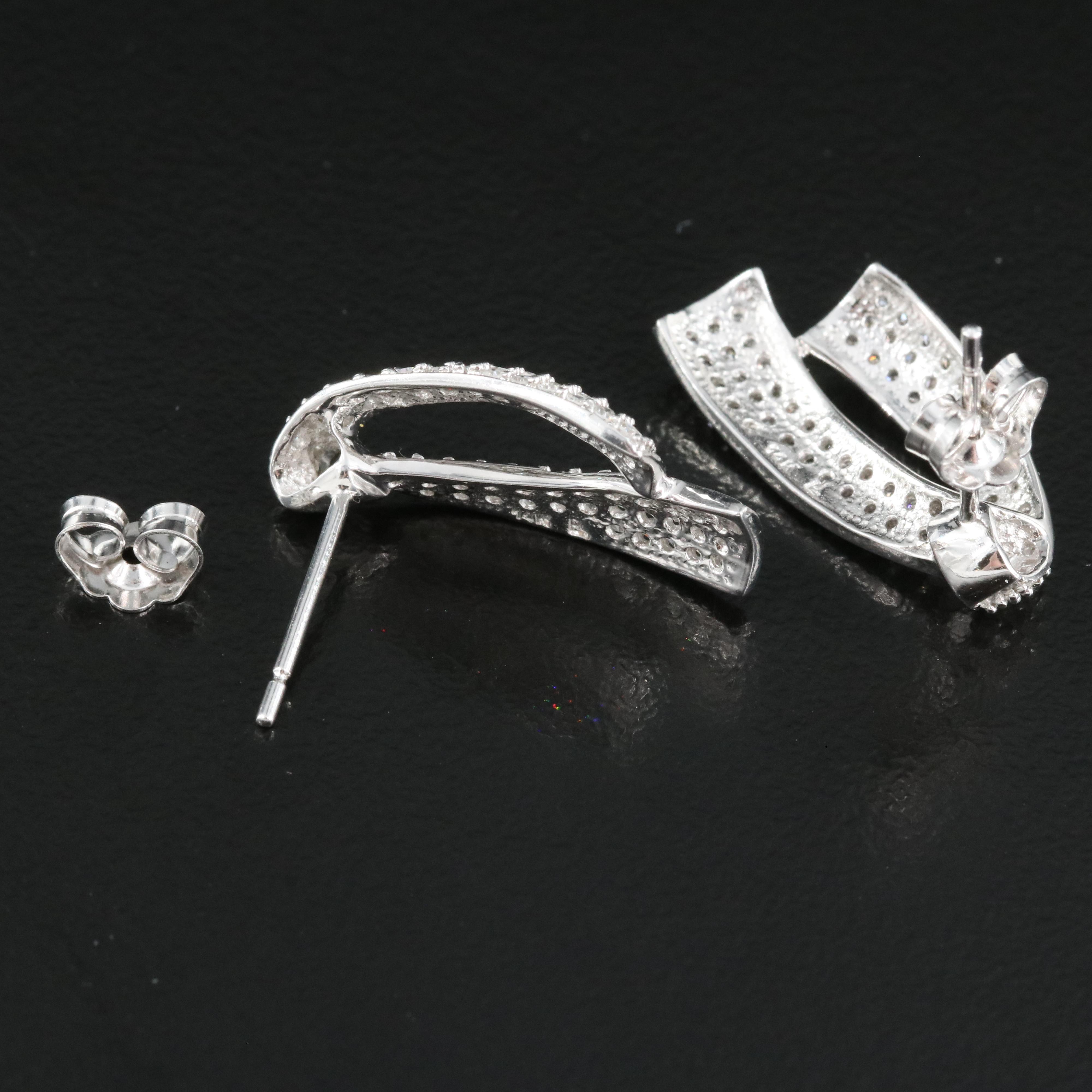 14K 0.47 CTW Diamond Ribbon Earrings