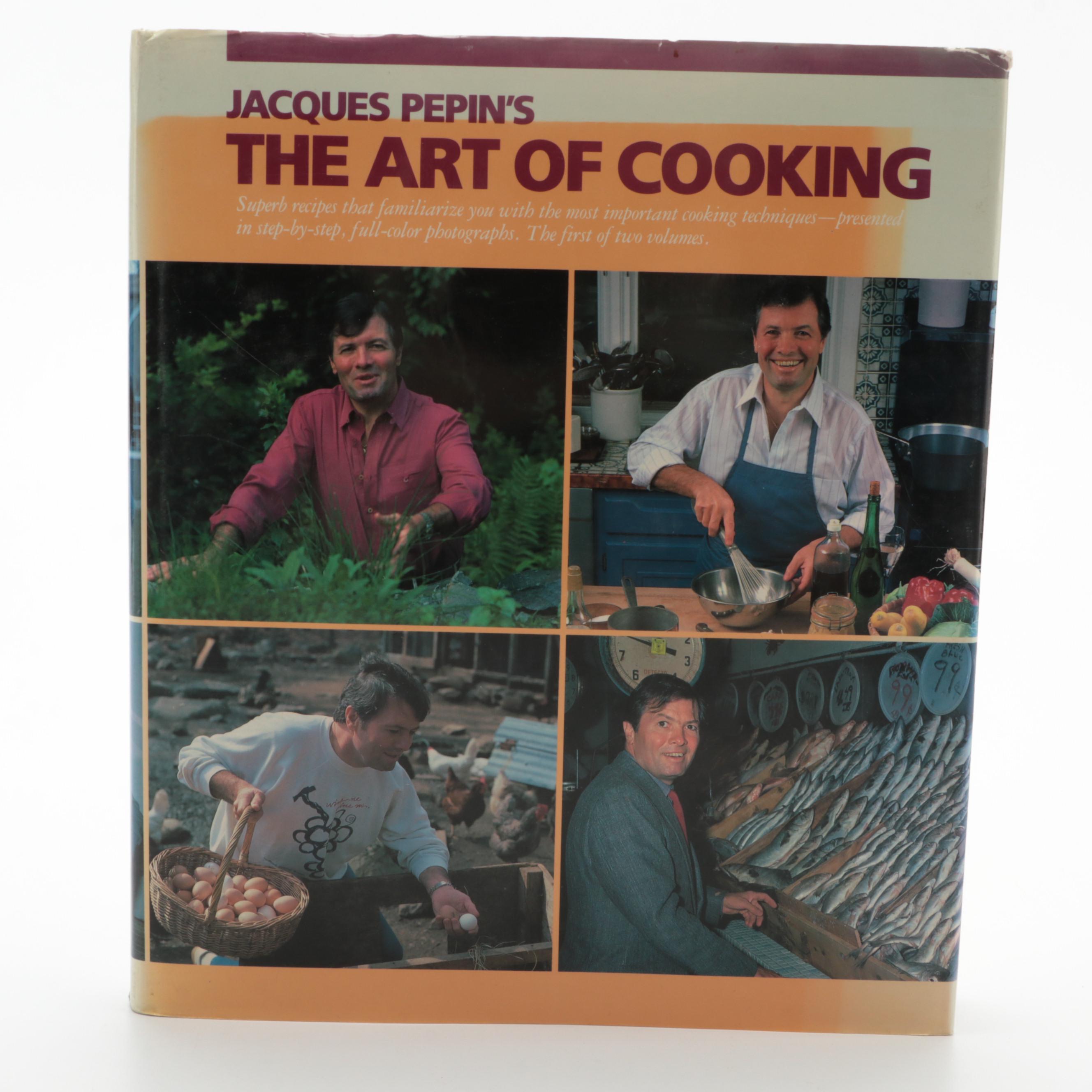 Signed "La Technique" by Jacques Pépin and Other French Cookbooks