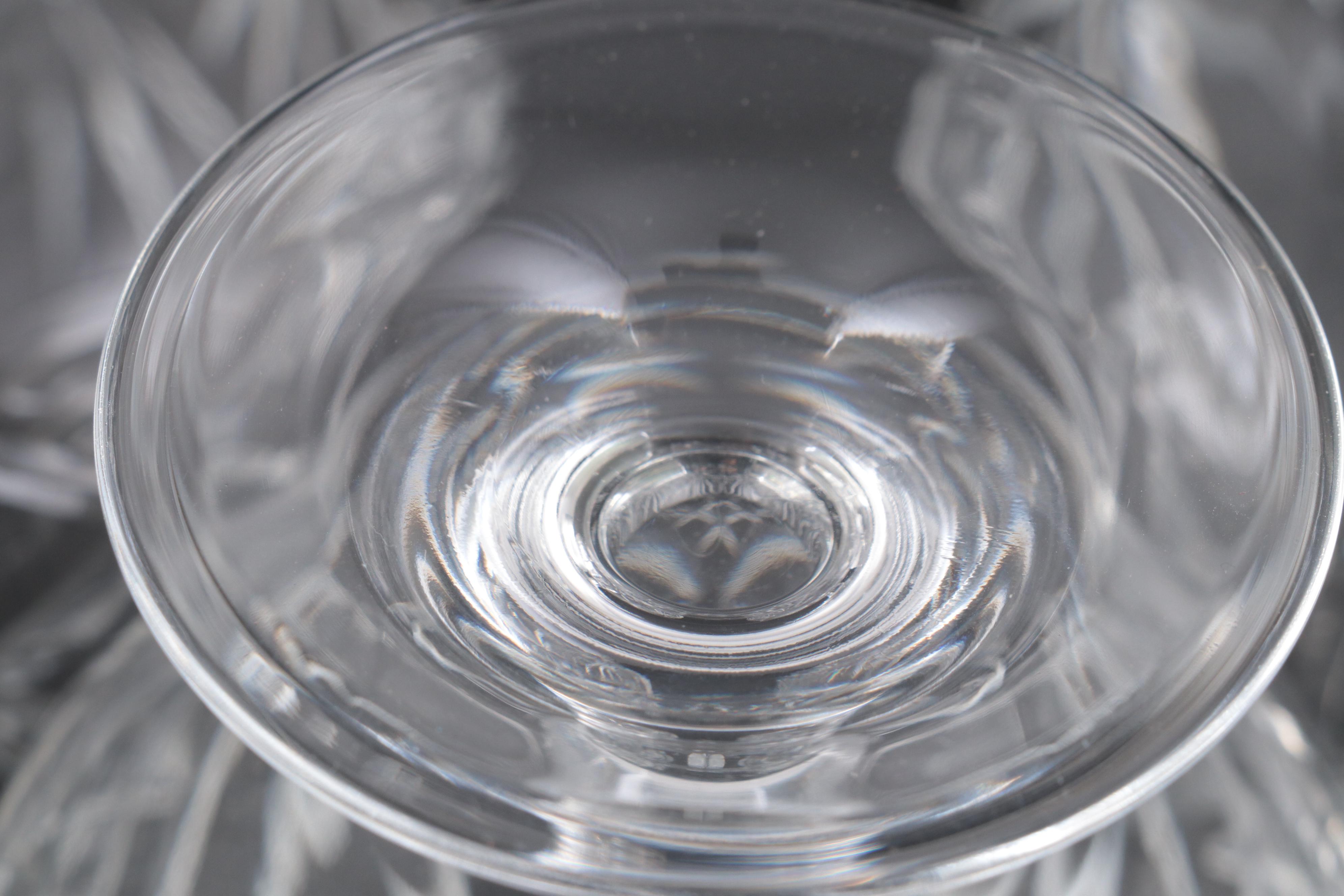 Cut Fan and Criss-Cross Pattern Glass Brandy Snifters