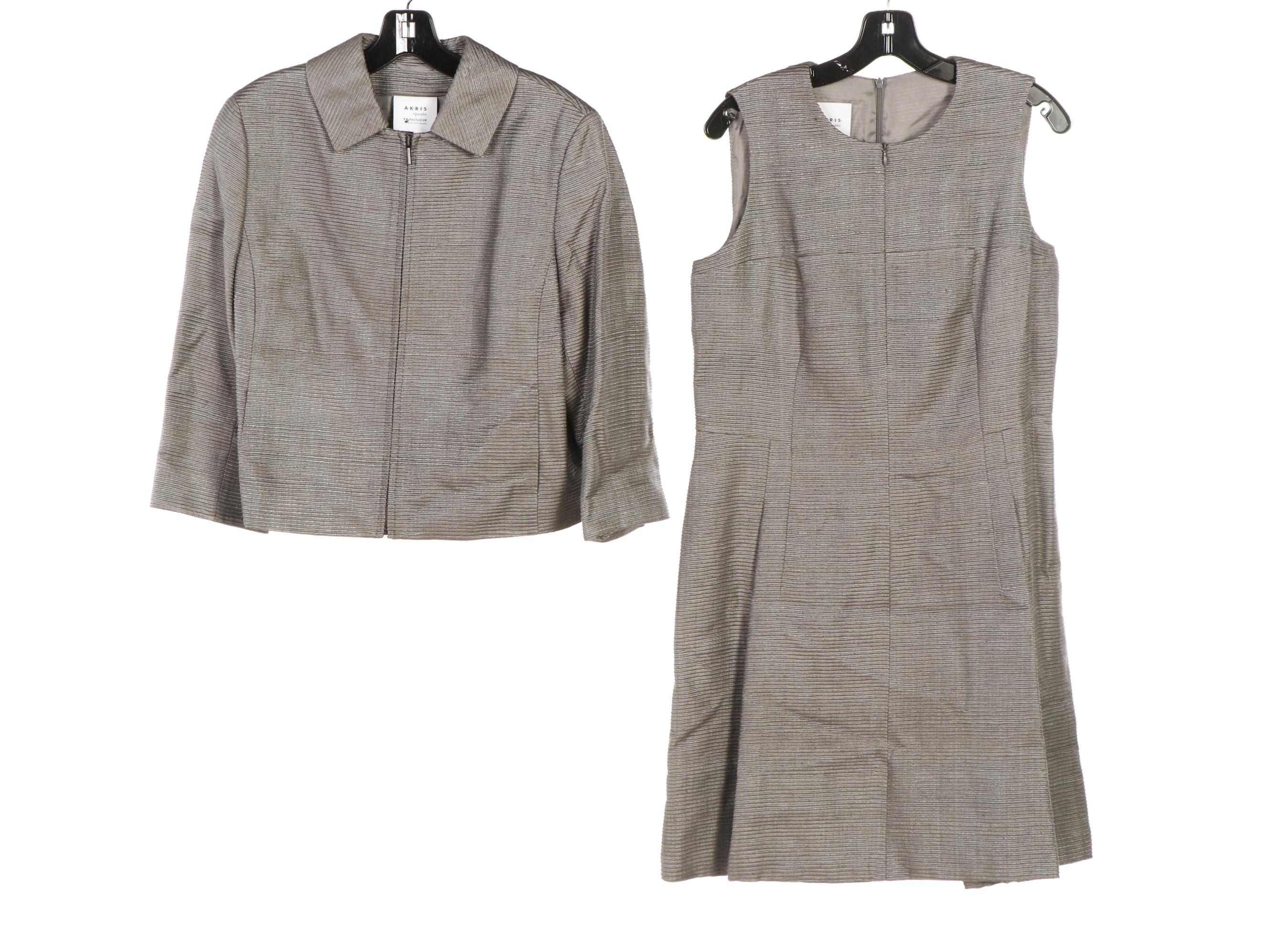 Armani Collezioni Velvet Jacket with Oleg Cassini Beaded Skirt Suit and More