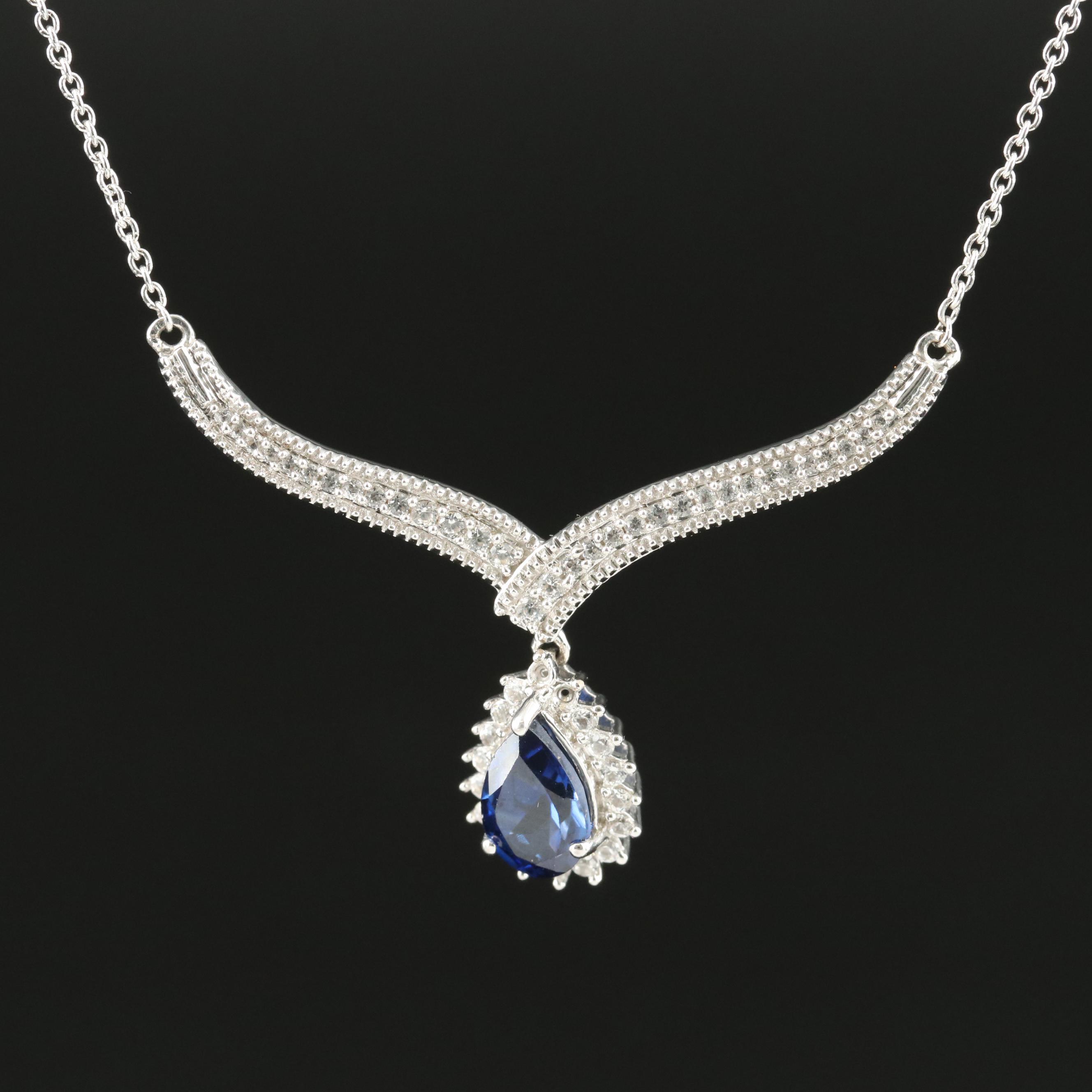 Sterling Sapphire Necklace