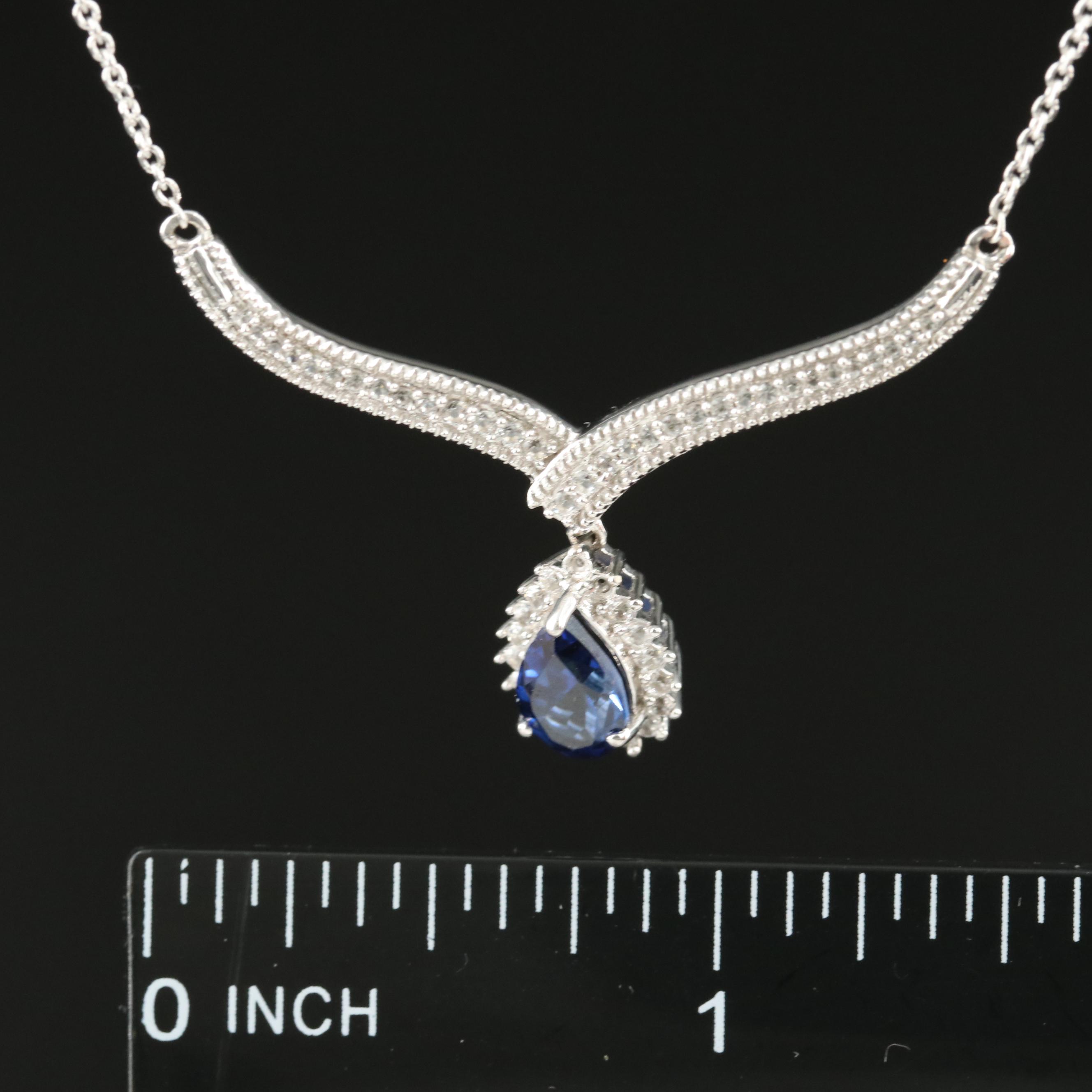Sterling Sapphire Necklace