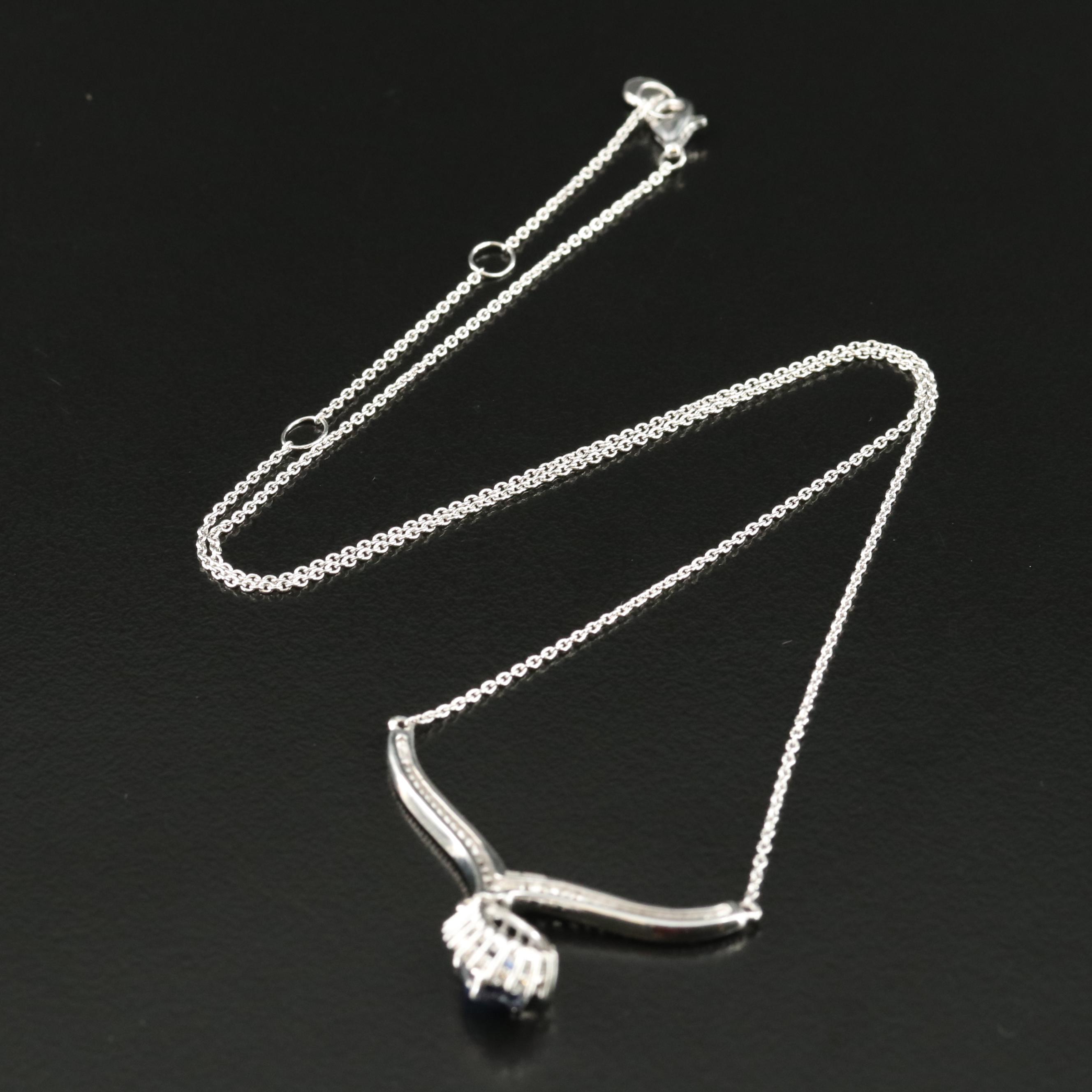 Sterling Sapphire Necklace