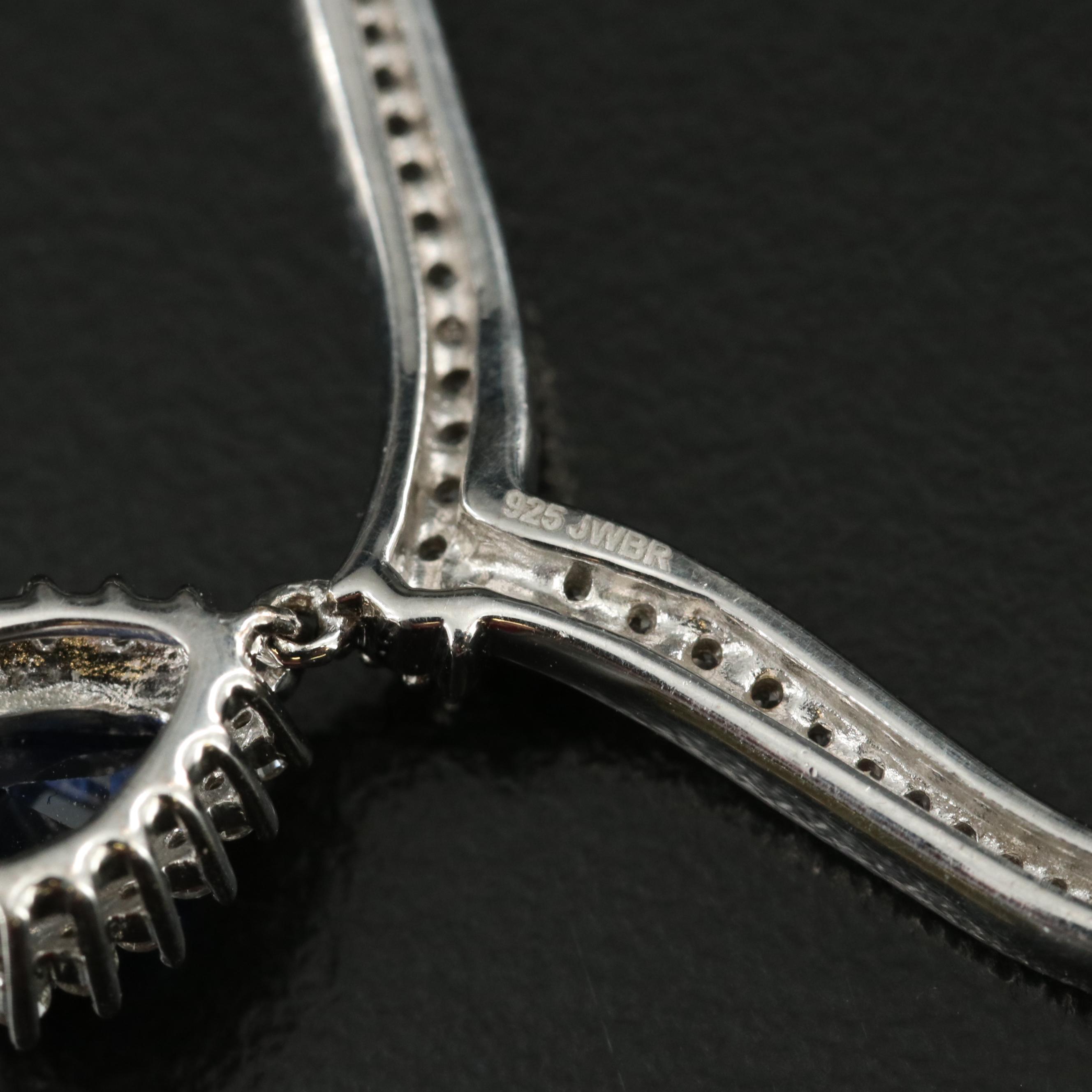 Sterling Sapphire Necklace