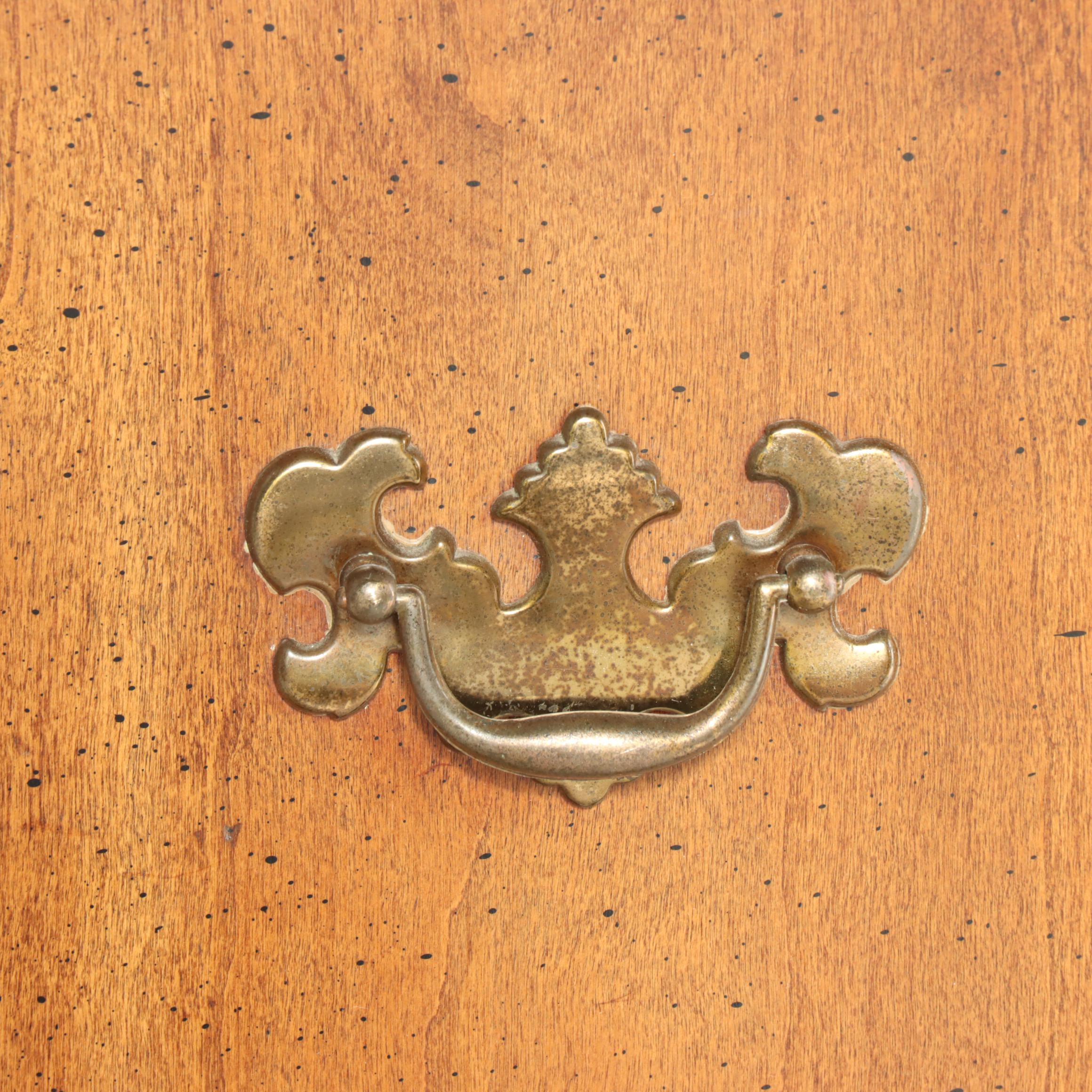 American Drew Queen Anne Style Cherry Silver Chest-on-Stand, Late 20th Century