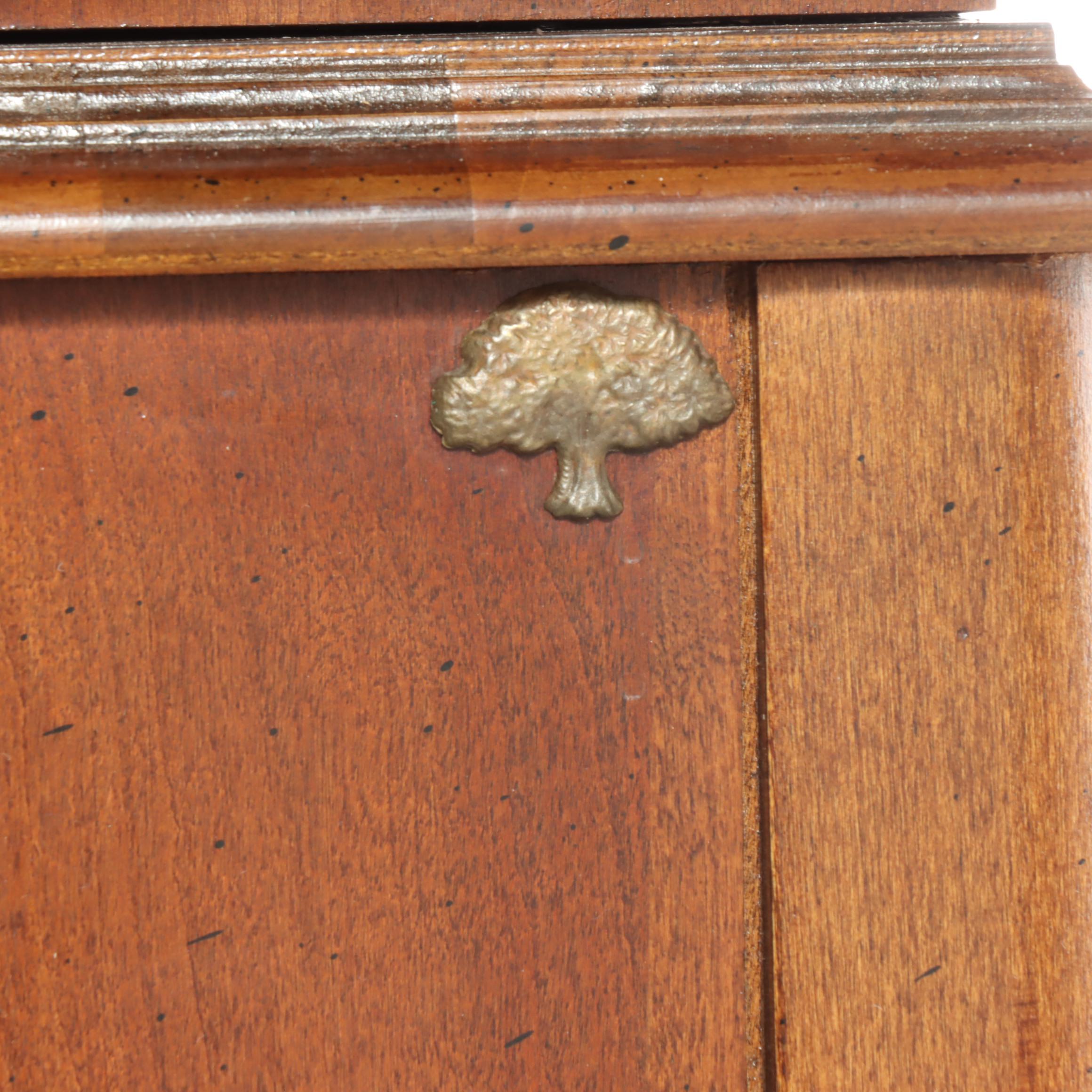 American Drew Queen Anne Style Cherry Silver Chest-on-Stand, Late 20th Century