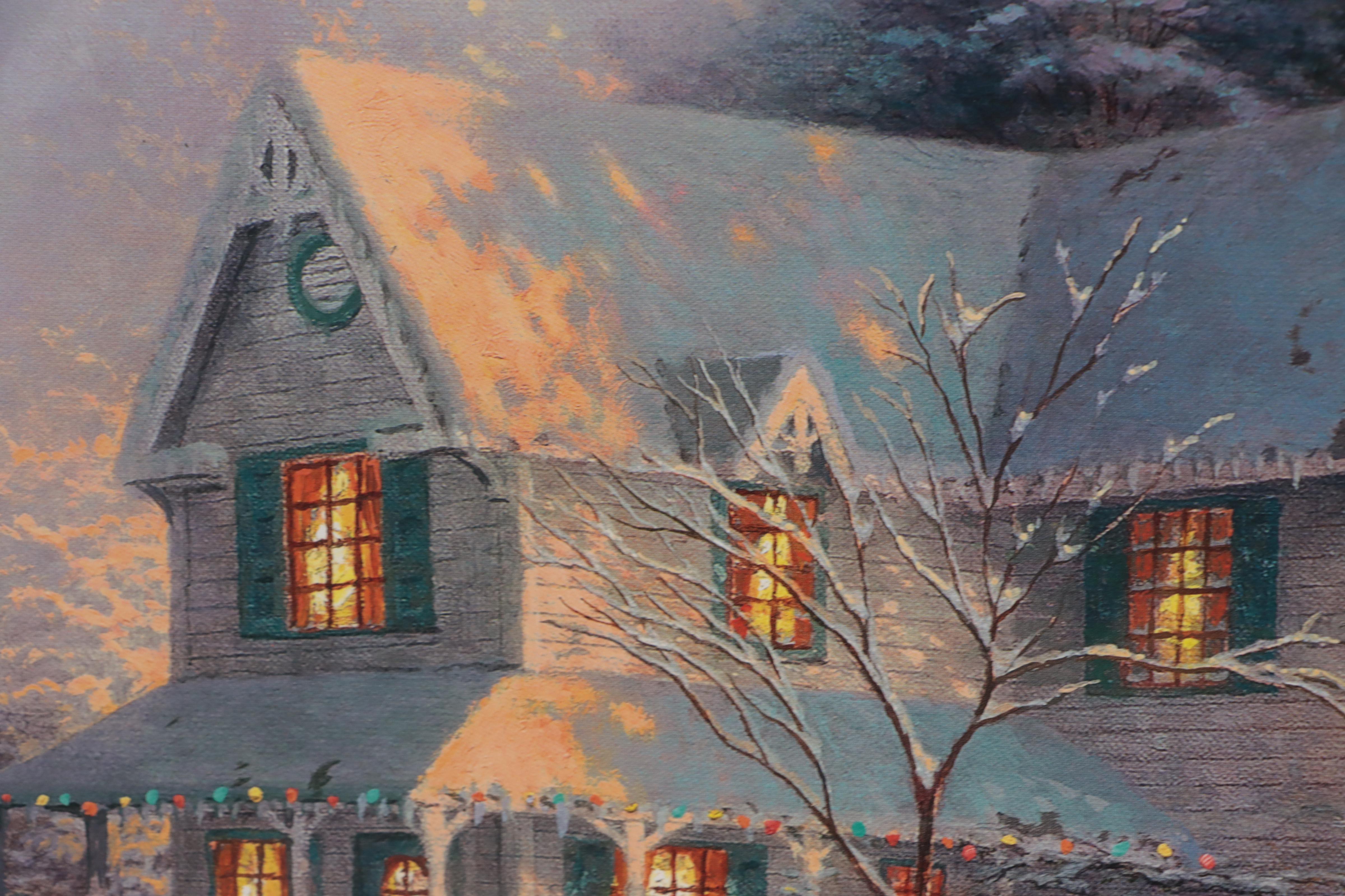 Thomas Kinkade Offset Lithograph "The Night Before Christmas"