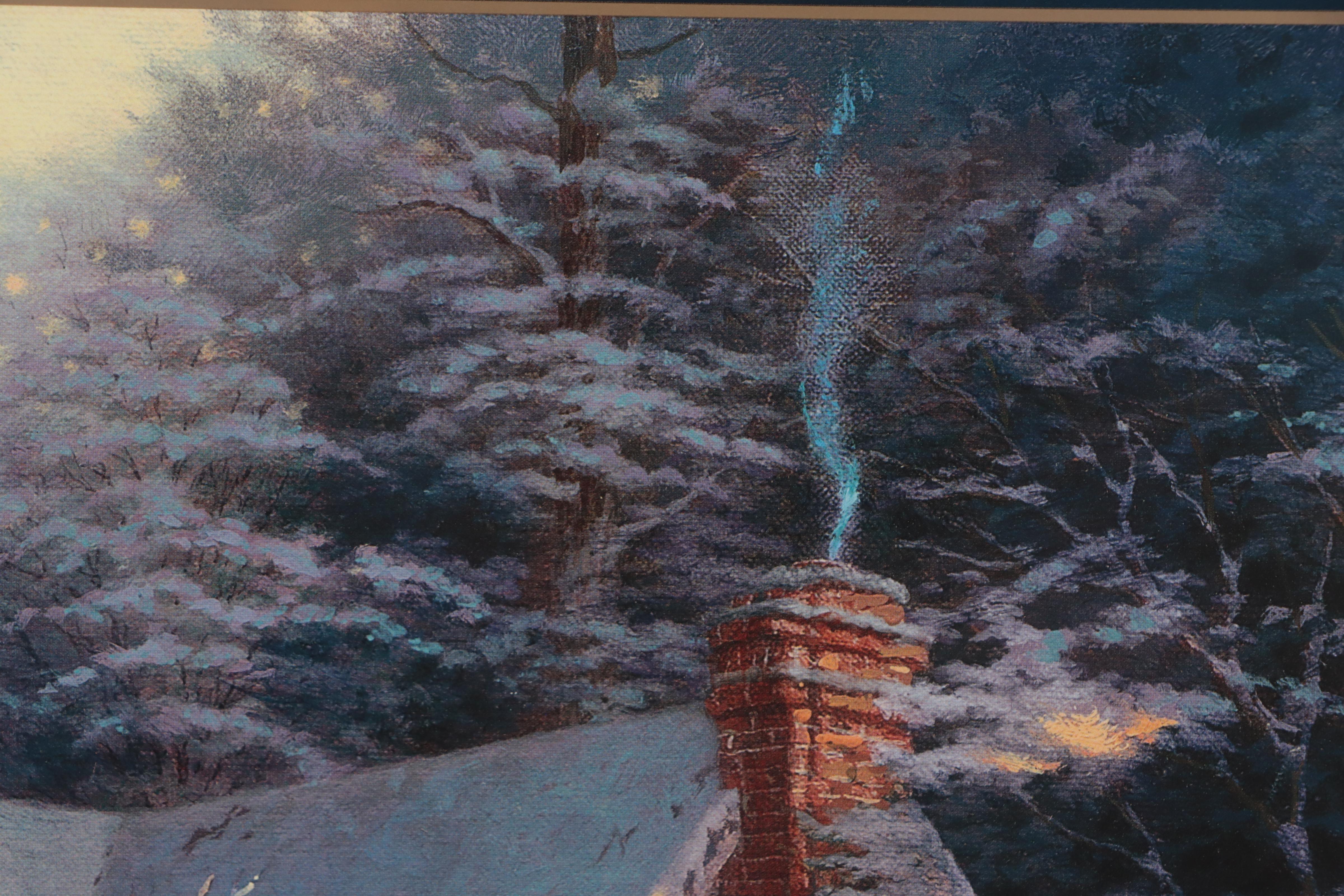 Thomas Kinkade Offset Lithograph "The Night Before Christmas"