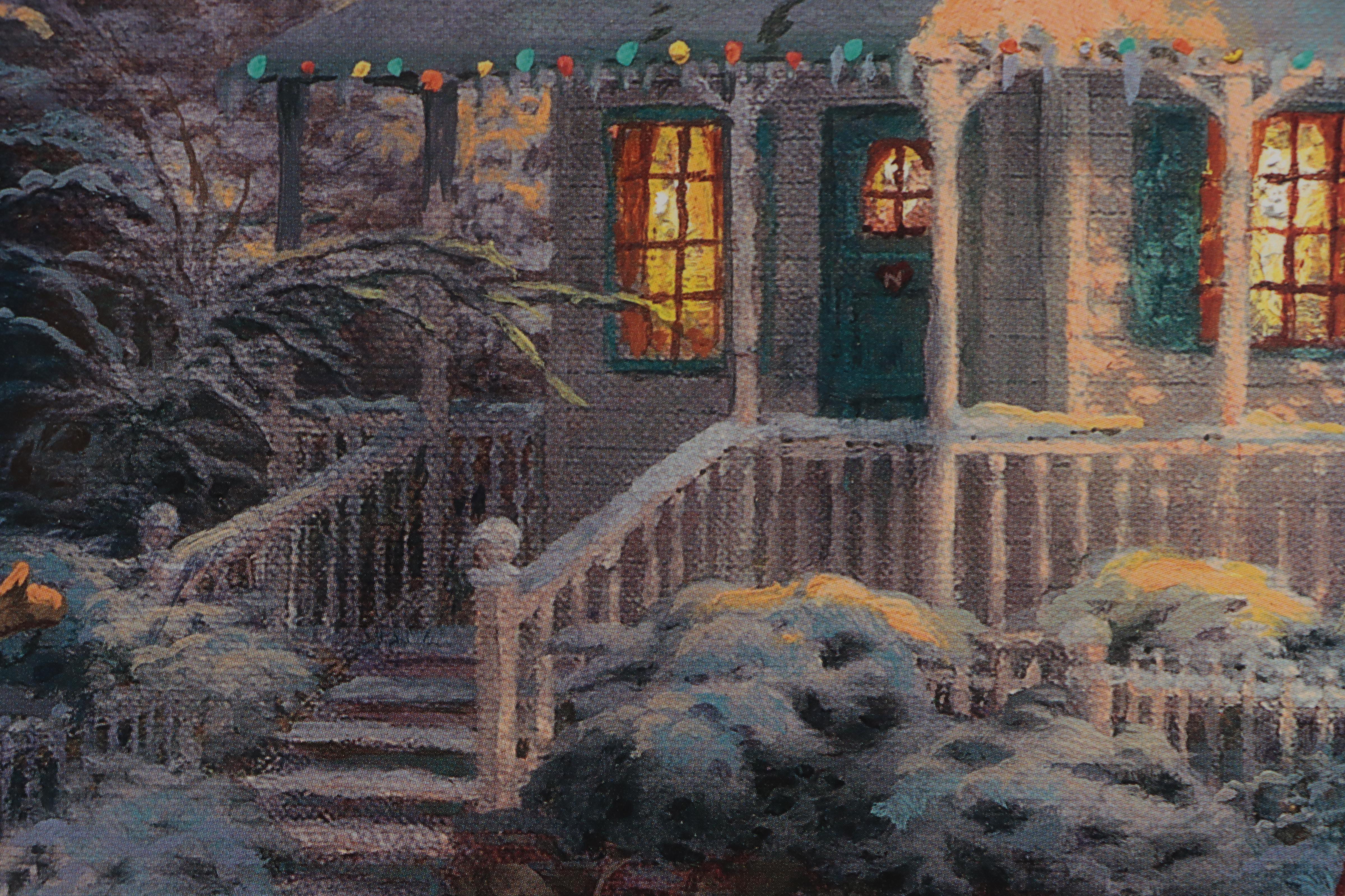 Thomas Kinkade Offset Lithograph "The Night Before Christmas"