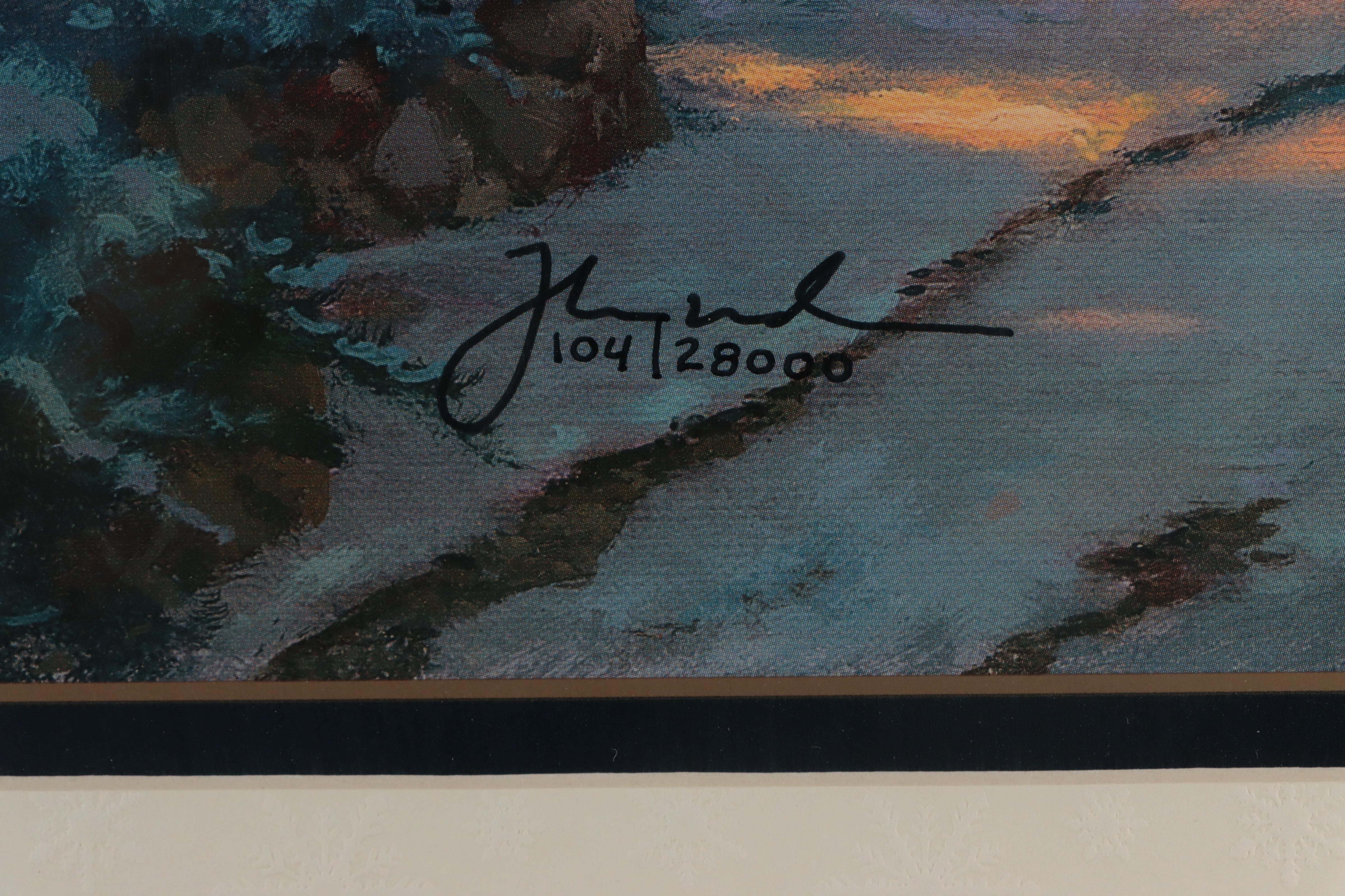 Thomas Kinkade Offset Lithograph "The Night Before Christmas"