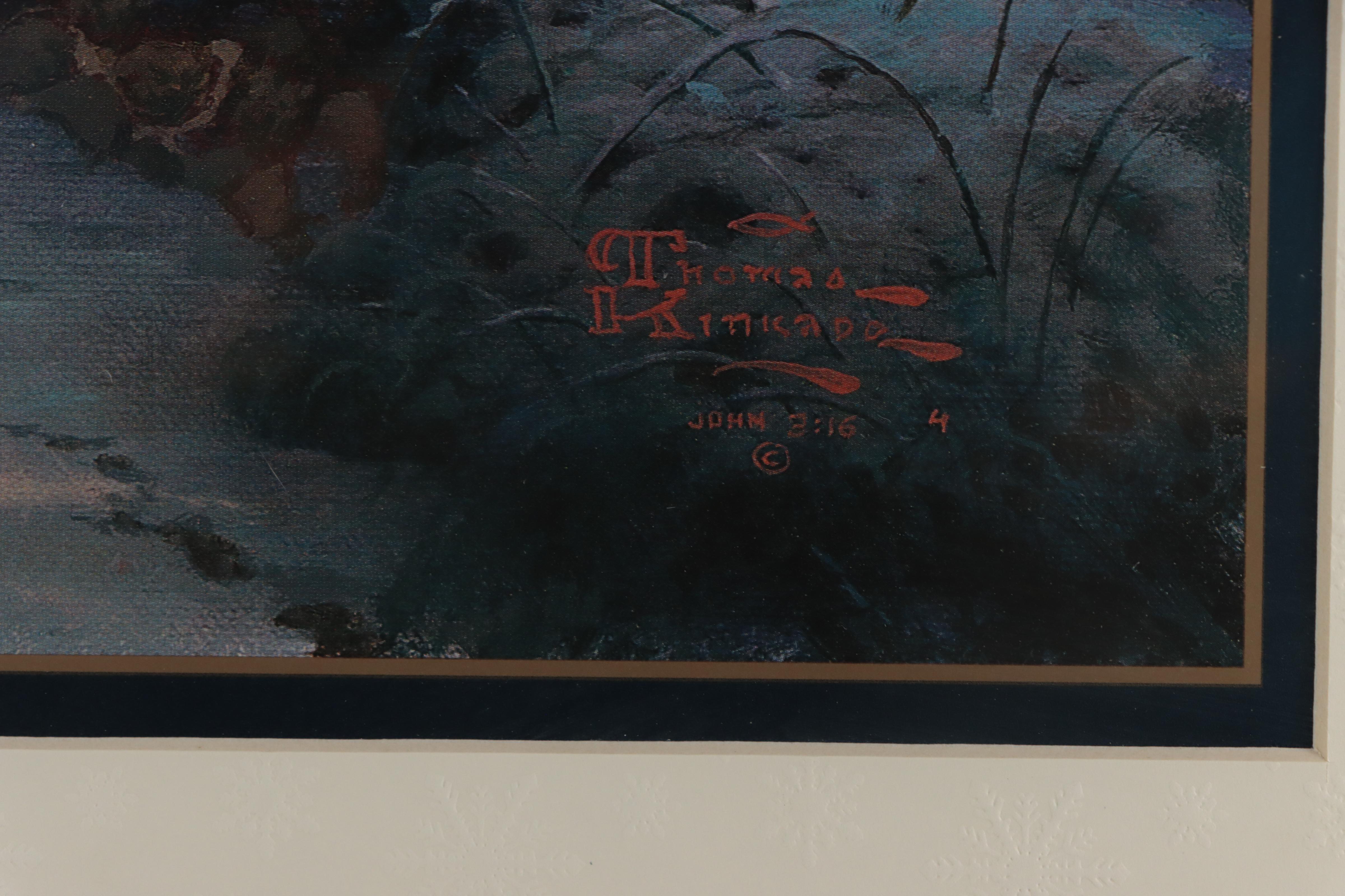 Thomas Kinkade Offset Lithograph "The Night Before Christmas"