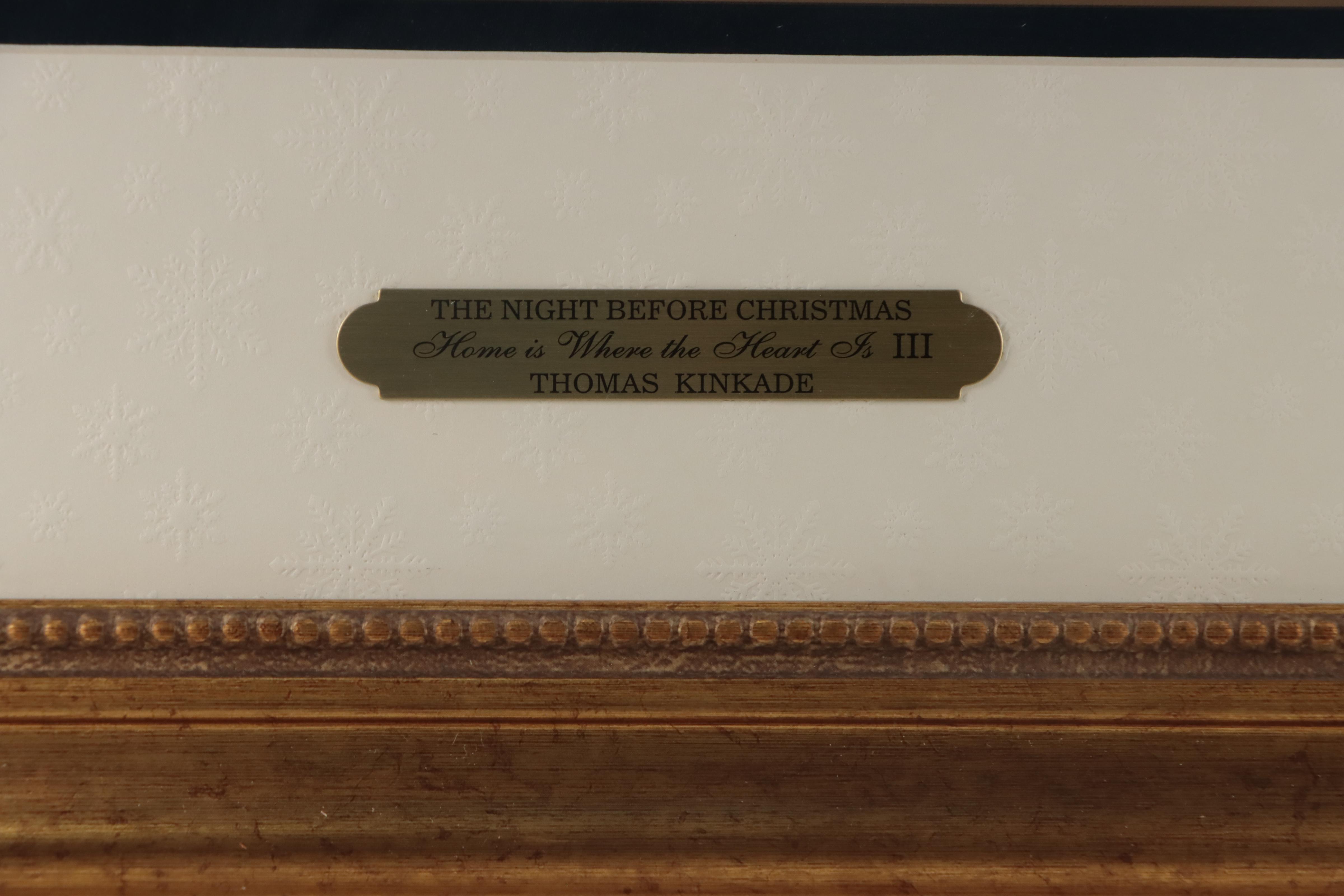 Thomas Kinkade Offset Lithograph "The Night Before Christmas"