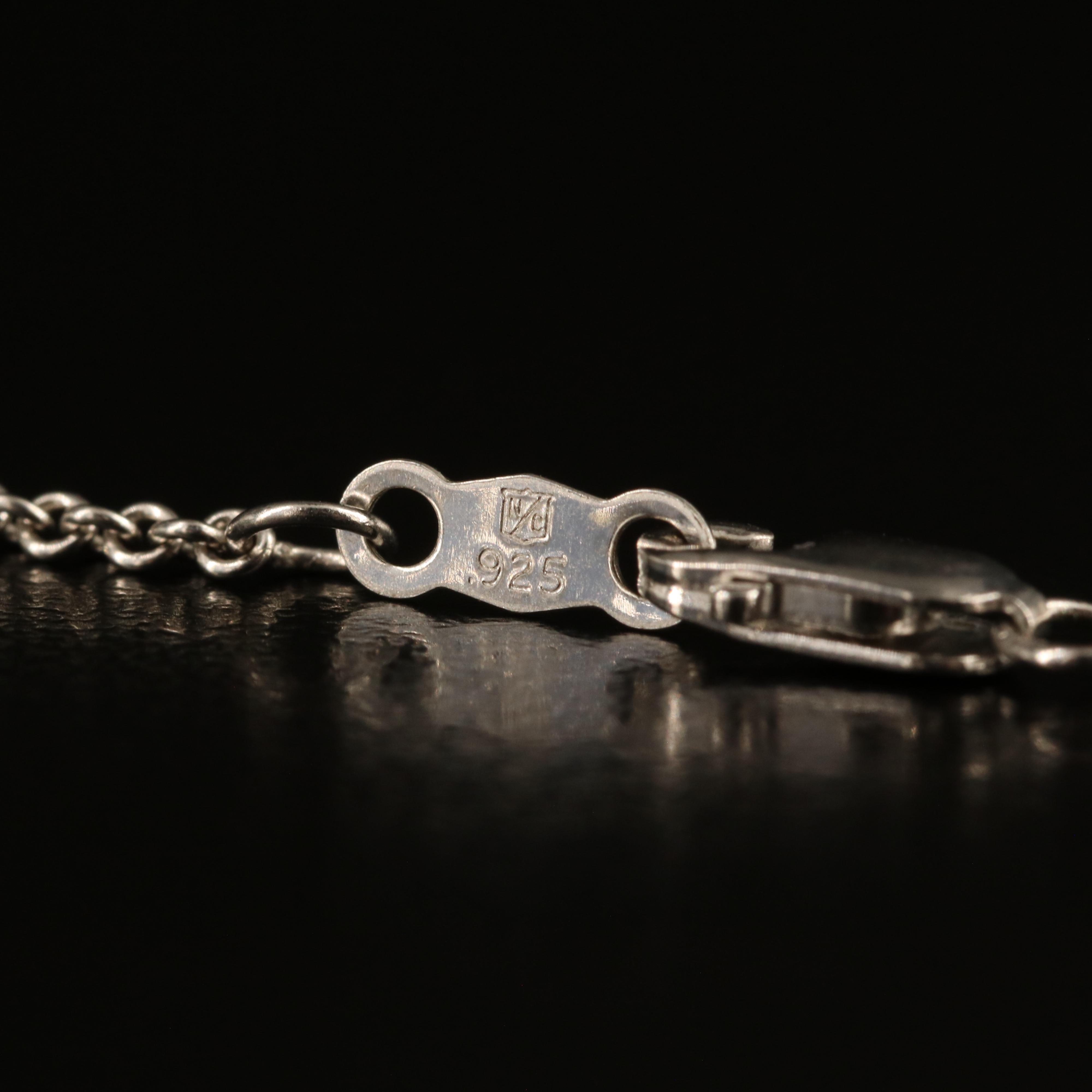 Sterling Sapphire Double Horseshoe and Bar Layered Necklace