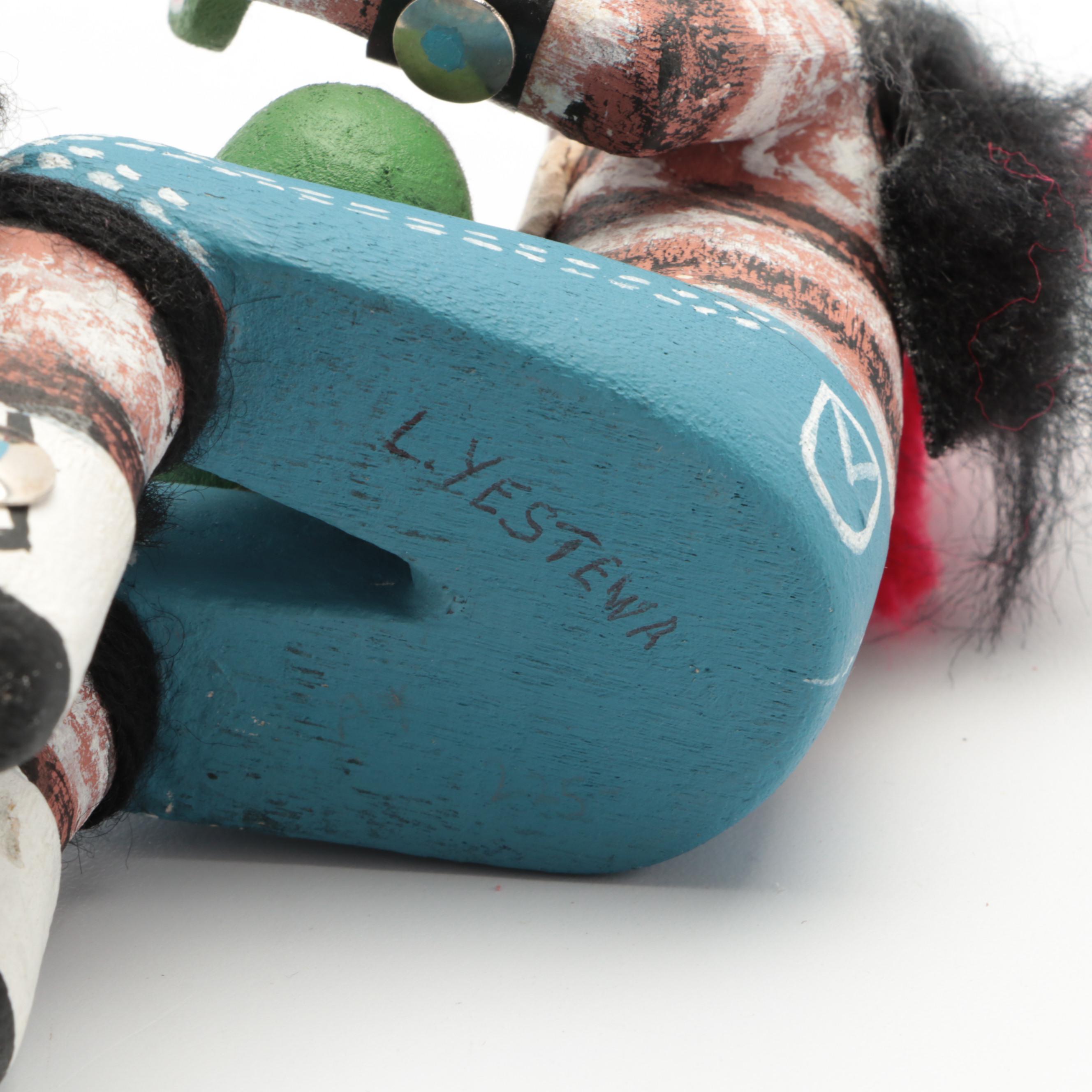 Artist Signed Hopi "Hemis Harvest Dancers" Other Kachinas and Diorama