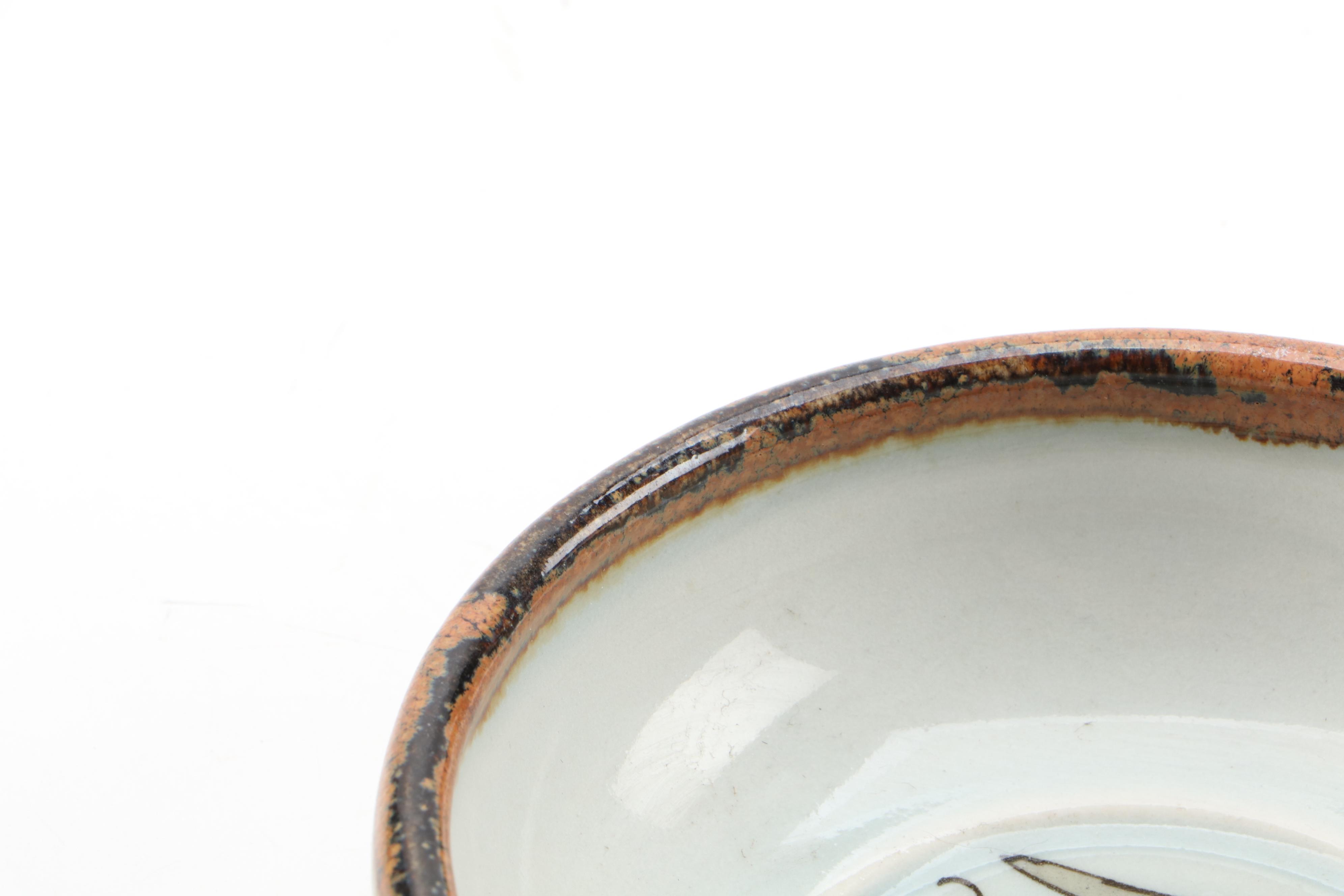 Ken Edwards "El Palomar " Stoneware Soup Bowls and Serving Dish