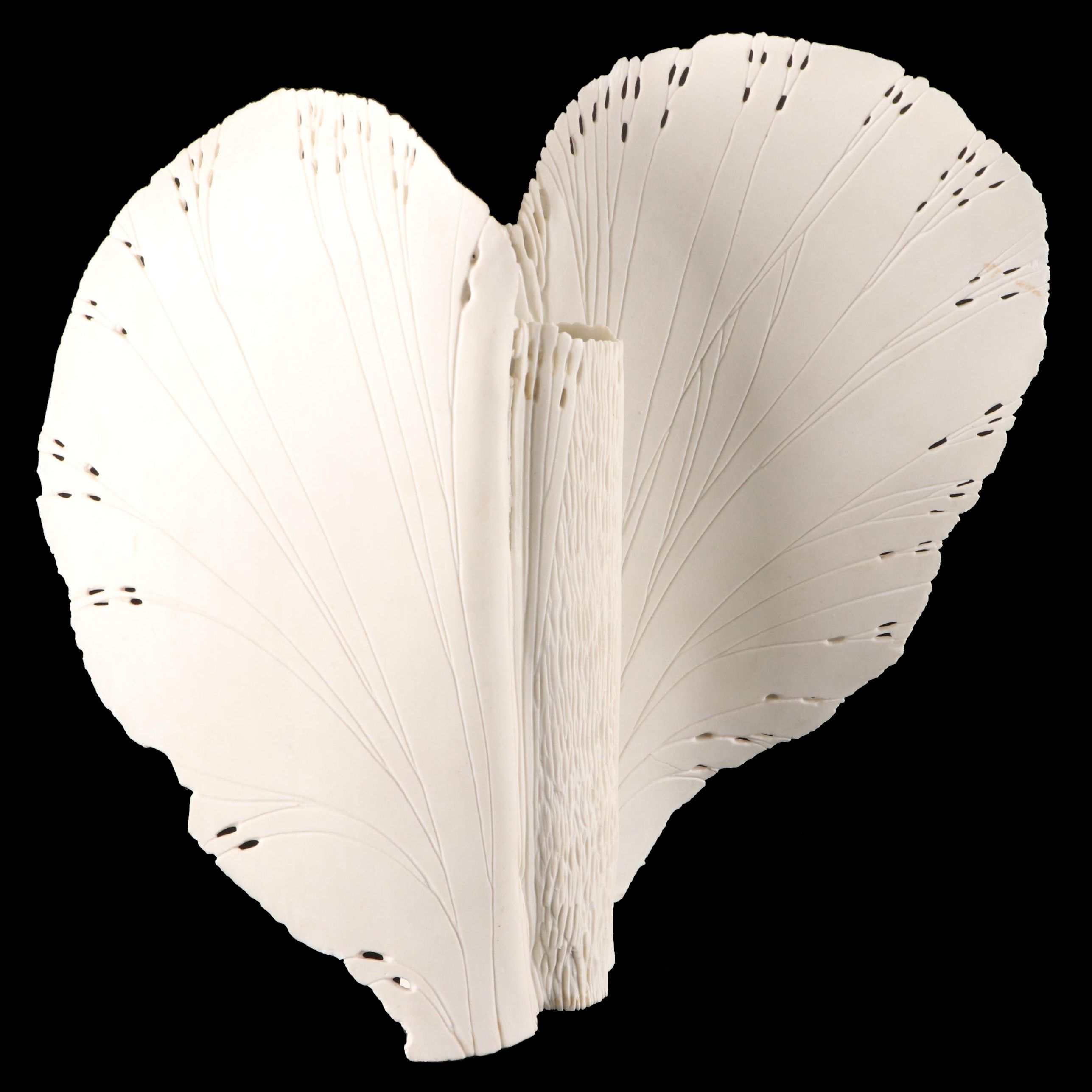 Thomas Berentson Benesh Porcelain Leaf Vase, 1983