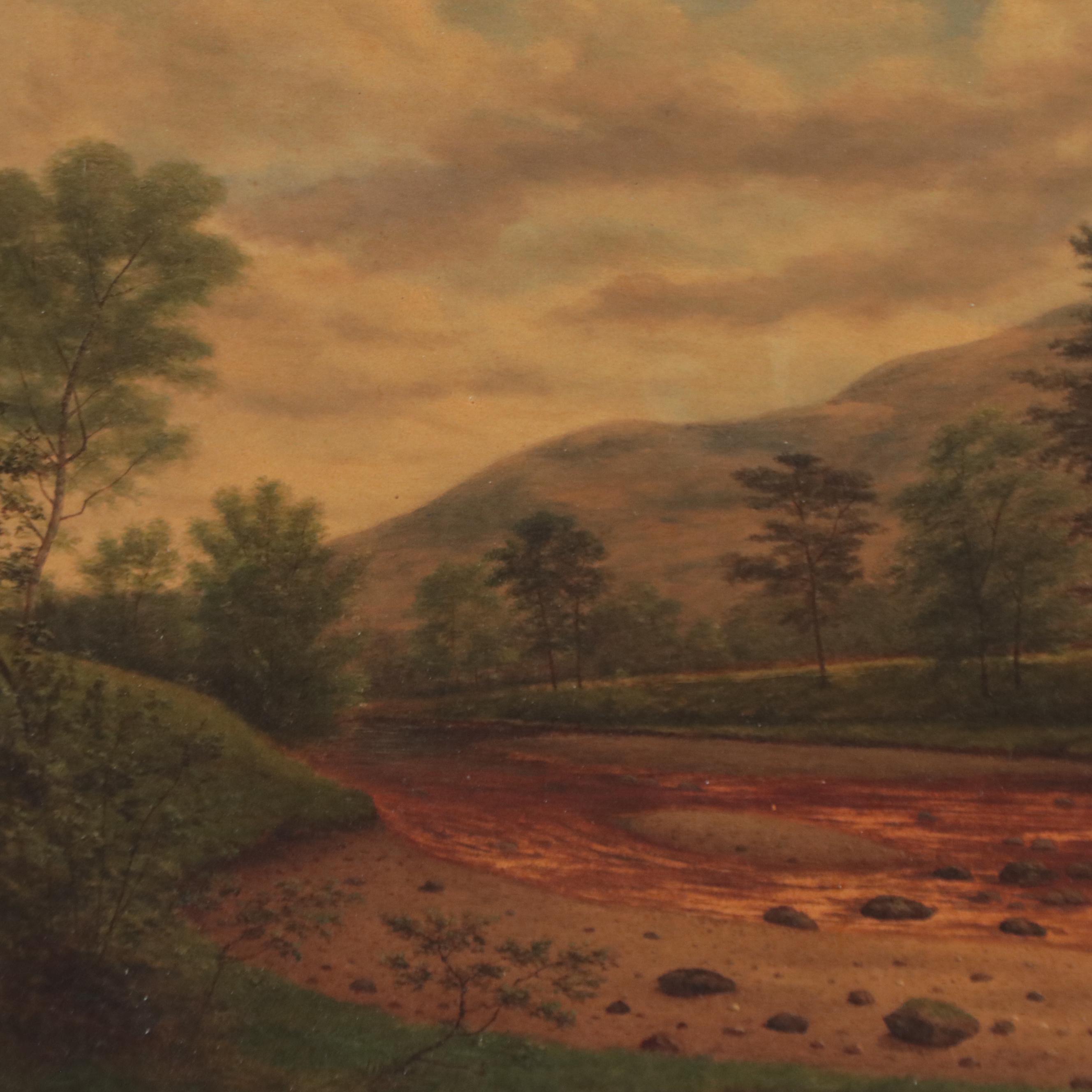 David Allan Oil Painting of Figure in Alpine Landscape, 1837