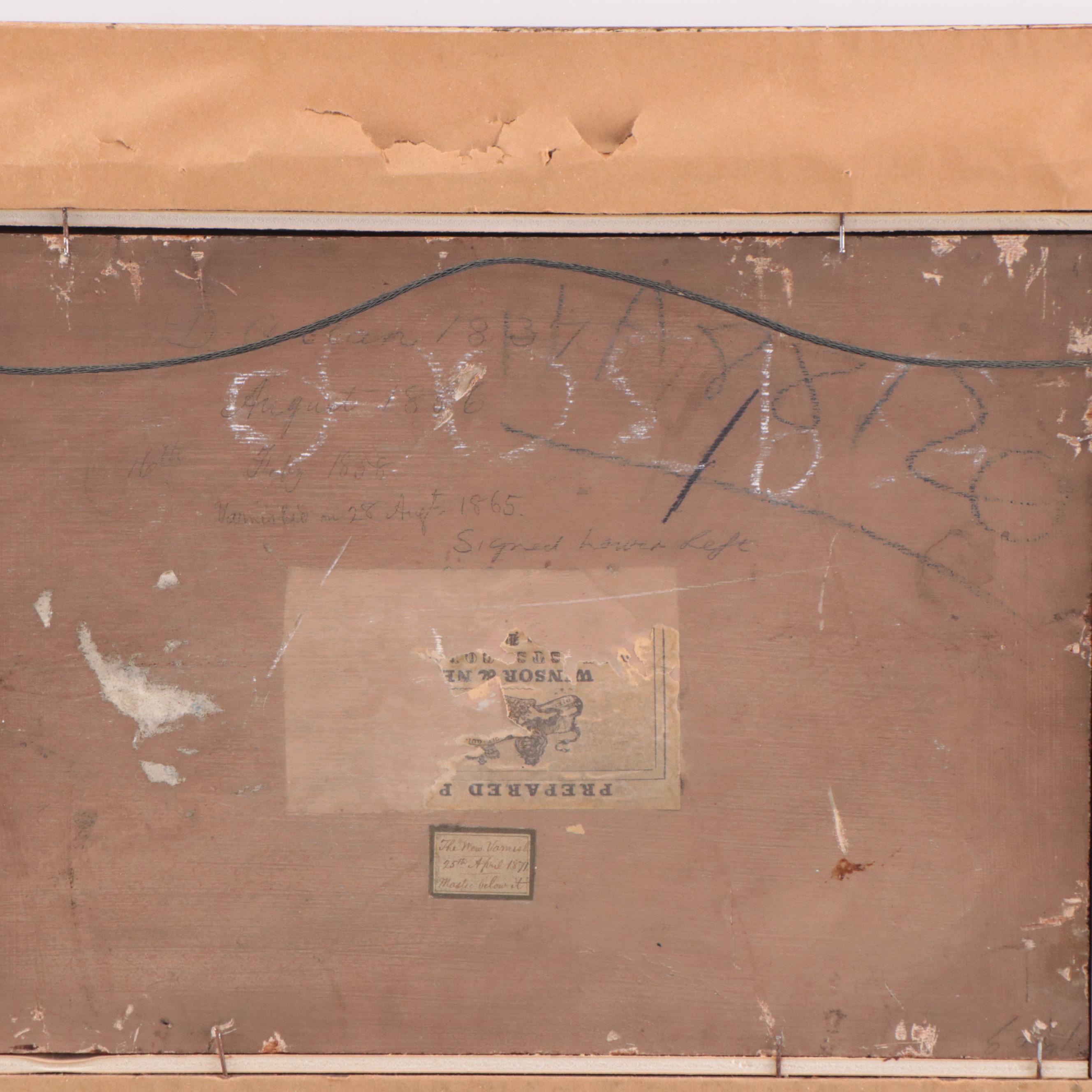 David Allan Oil Painting of Figure in Alpine Landscape, 1837