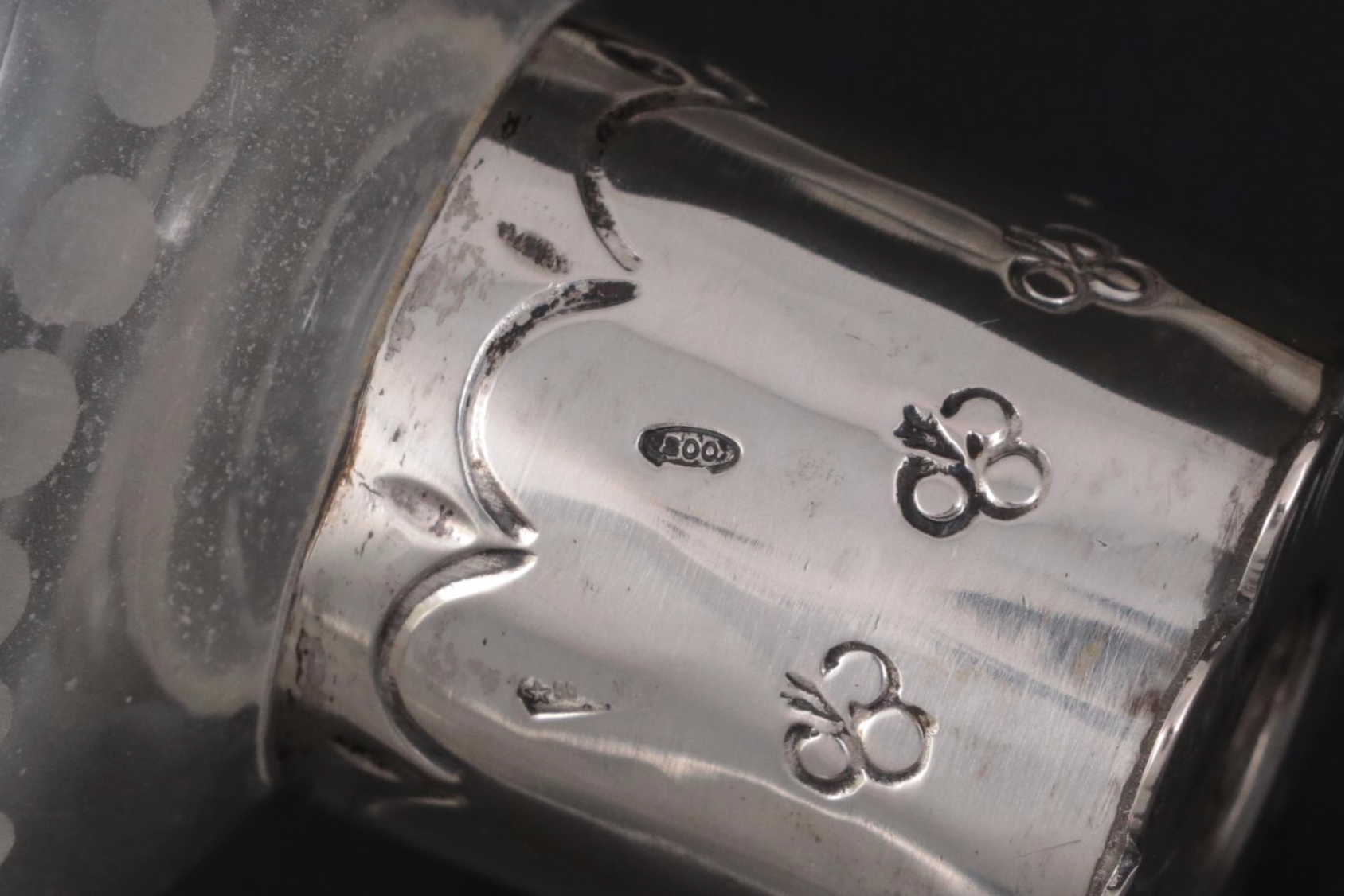 Sterling Silver and Glass Vanity Jar Collection, Late 19th / Early 20th Century