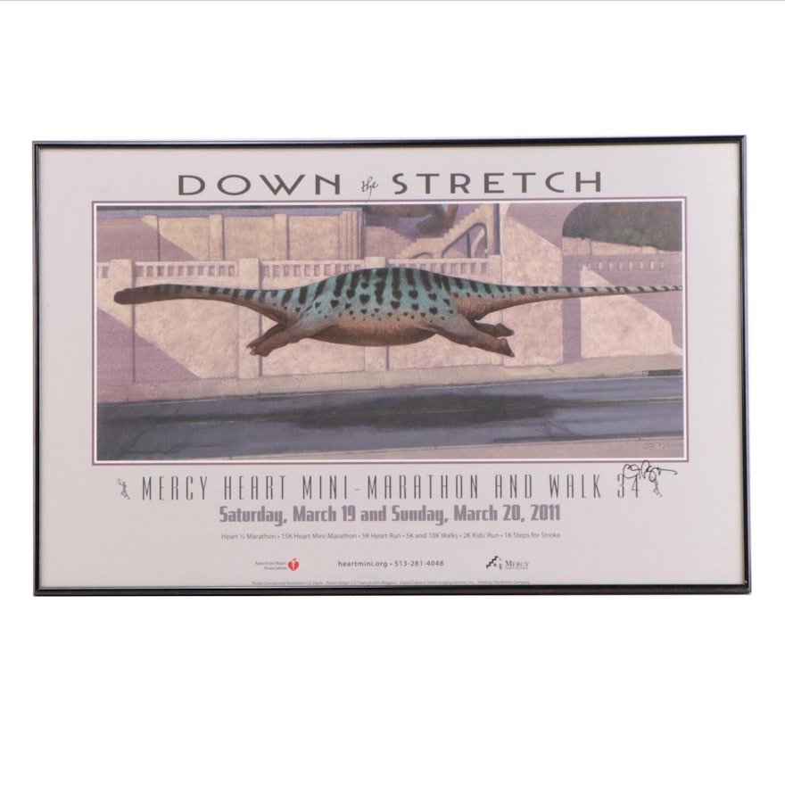 C. F. Payne Offset Lithograph Mini-Marathon Poster "Down the Stretch"