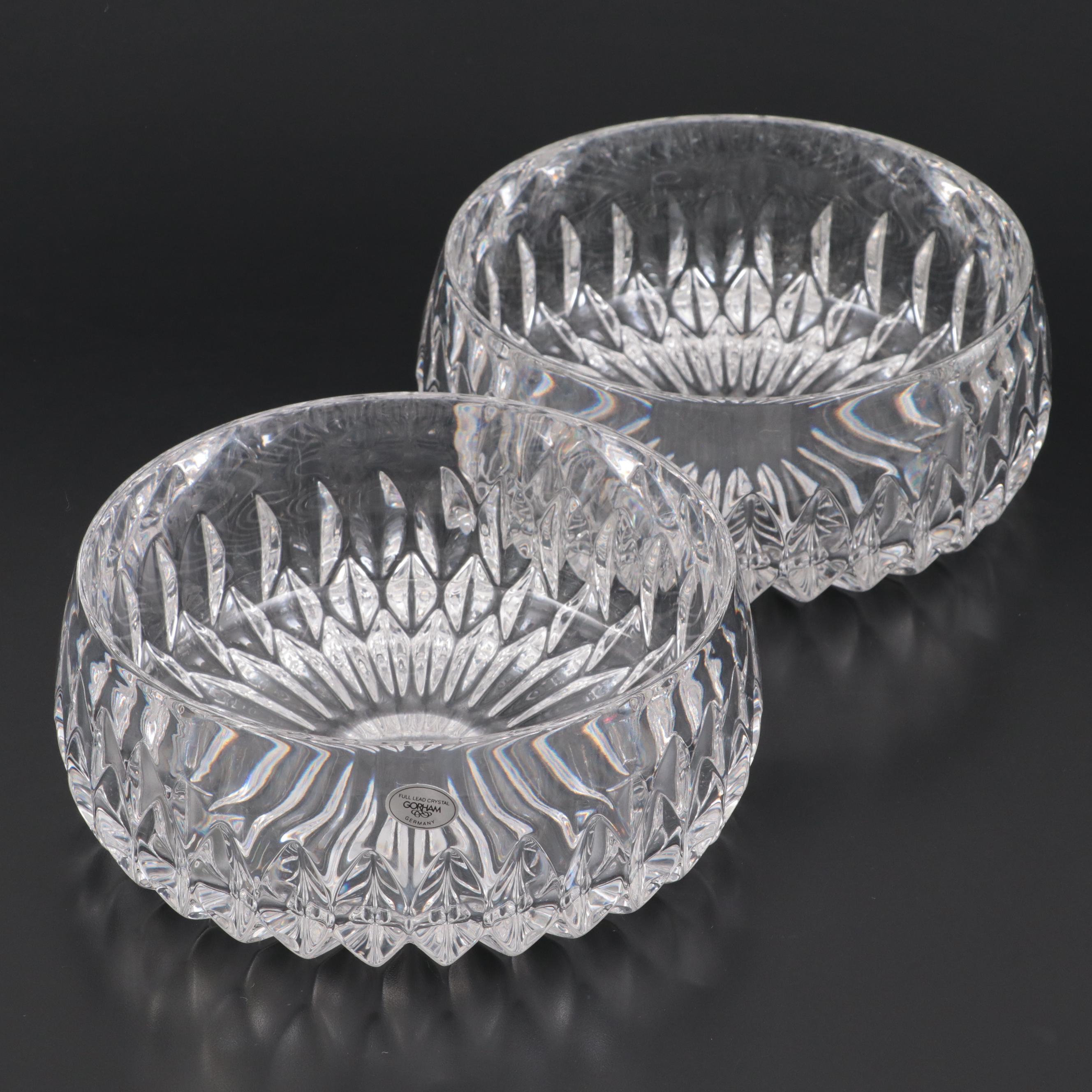 Gorham "Althea" Round Crystal Bowls, 1982–1988