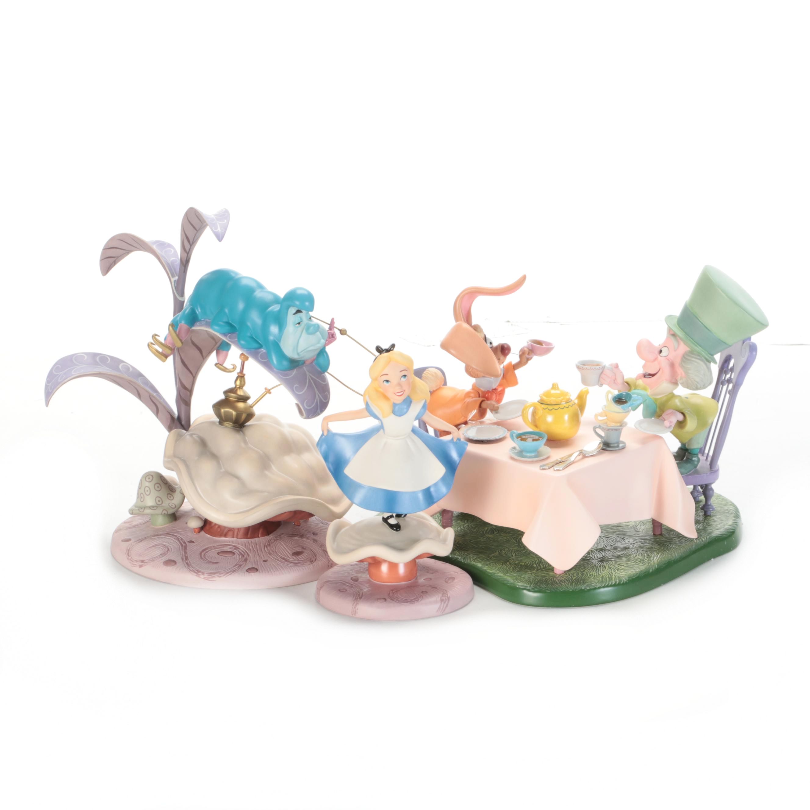 Walt Disney Classic Collections Alice In Wonderland Figurines, with Mad Hatter