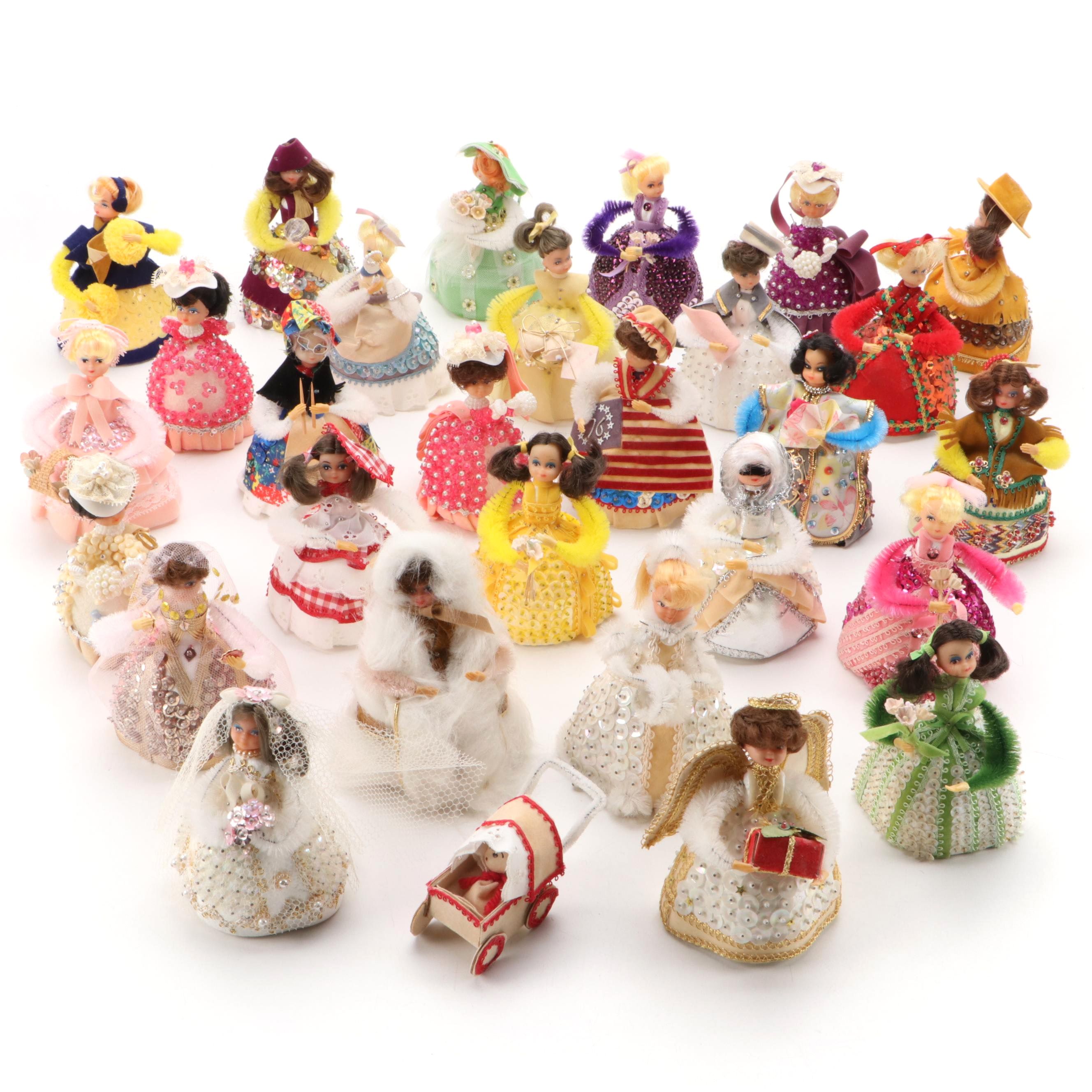 Li'l Missy "Betsy Ross" and Other Beaded Kit Dolls, 1970s