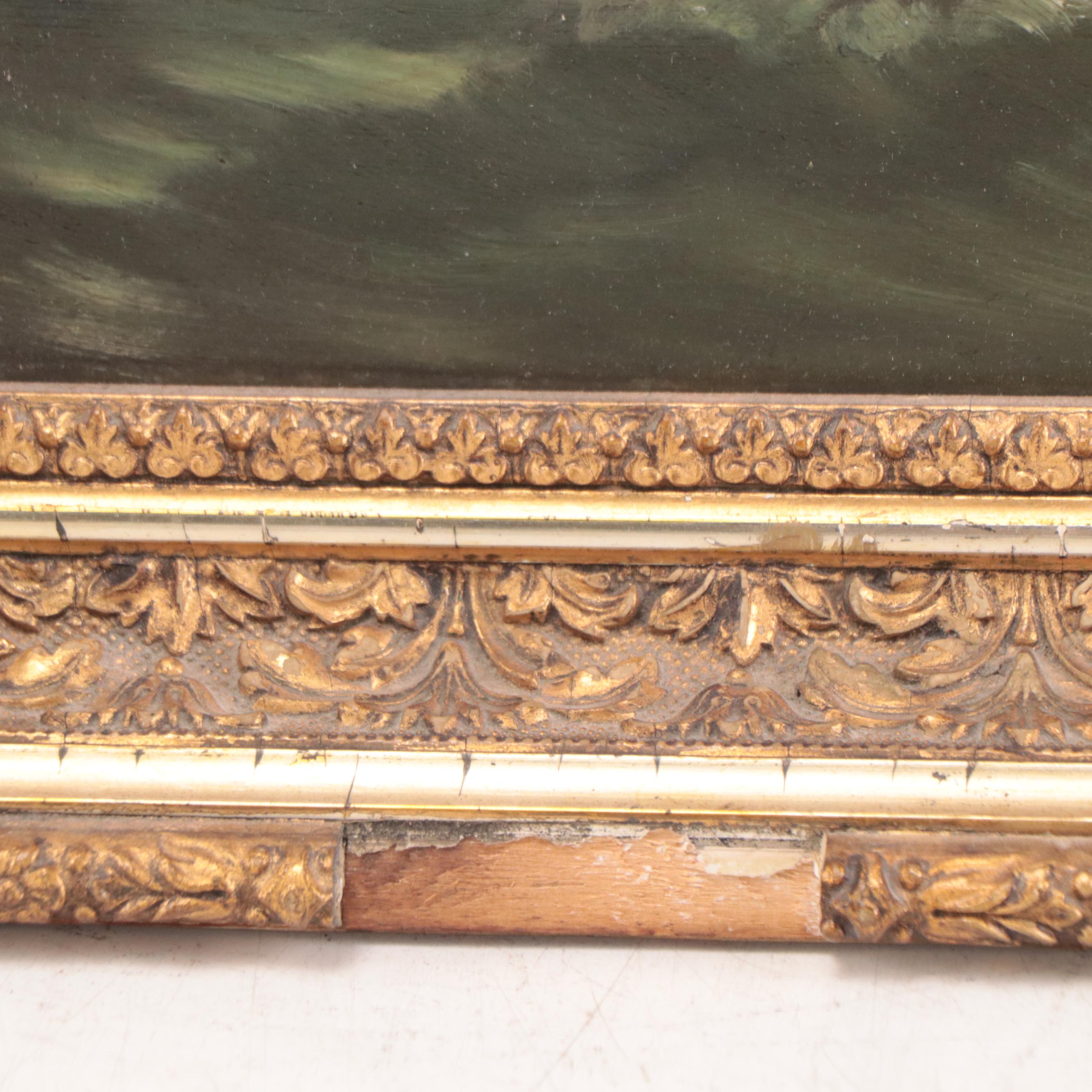 Oil Painting of Boat on the Ocean