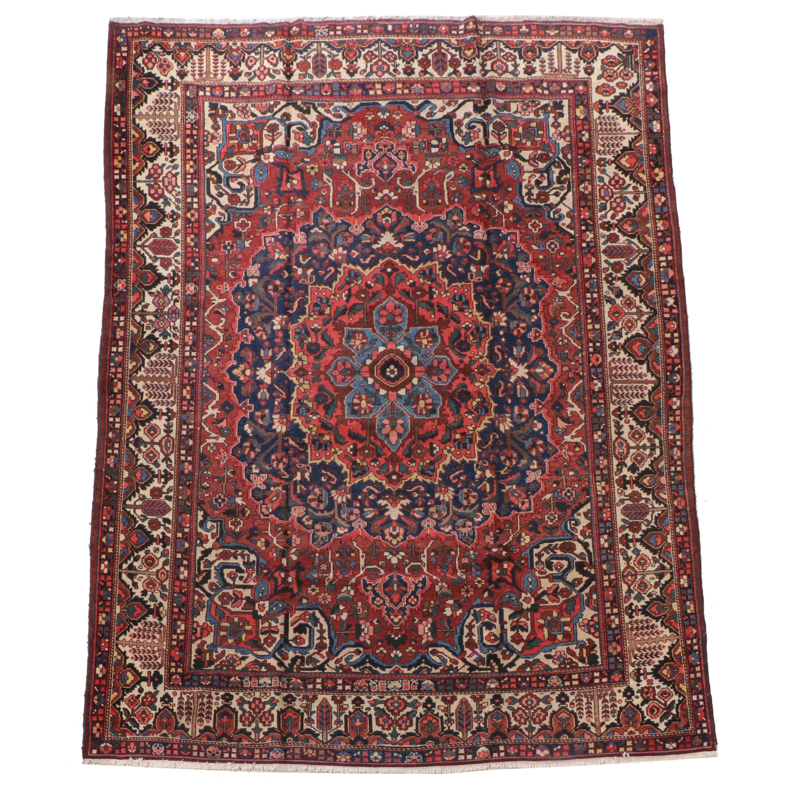 10'7 x 12'11 Hand-Knotted Persian Mashad Room Sized Rug