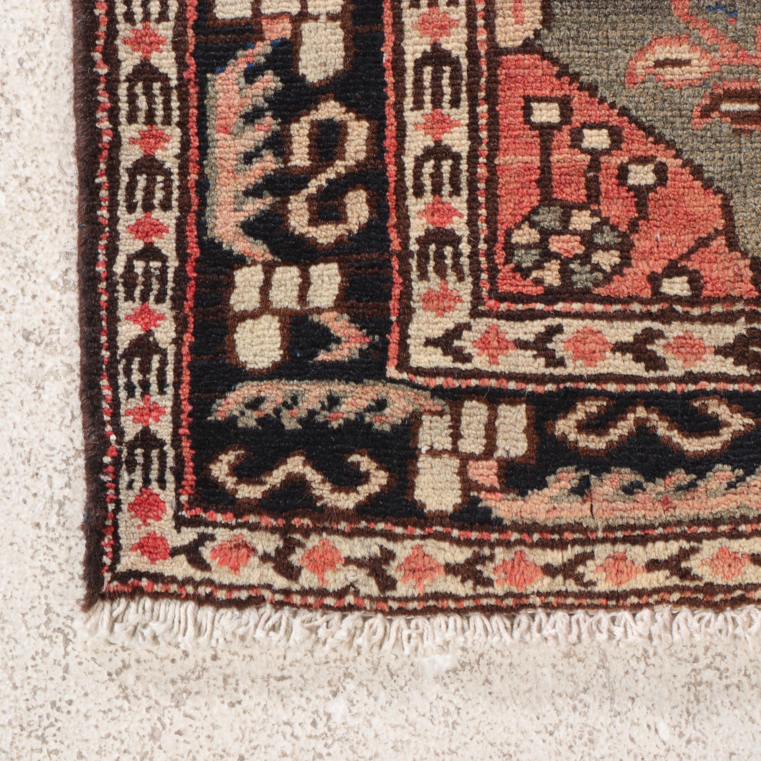 4'3 x 6'4 Hand-Knotted Persian Hamadan Area Rug