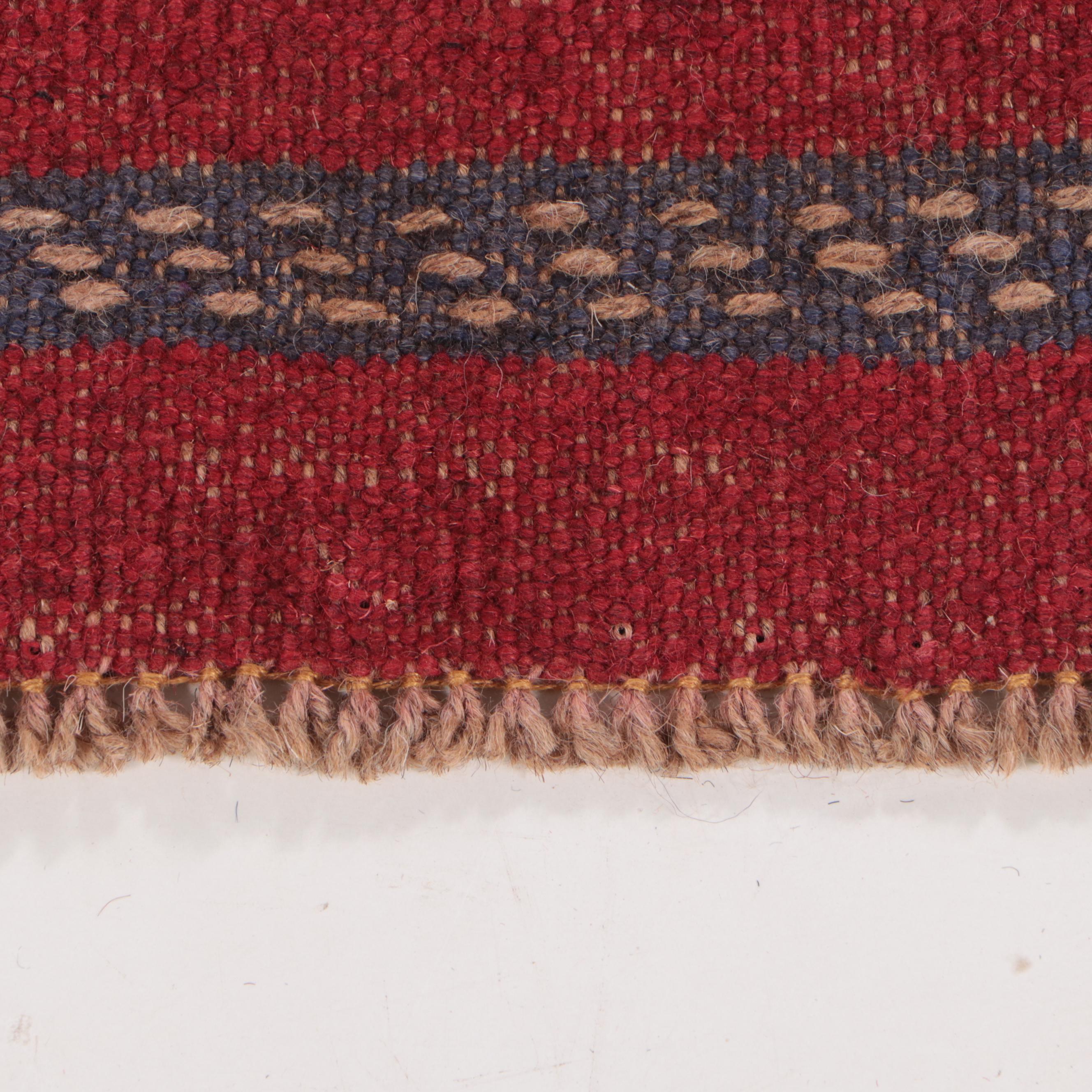 1'11 x 8' Hand-Knotted Afghan Mixed Technique Carpet Runner