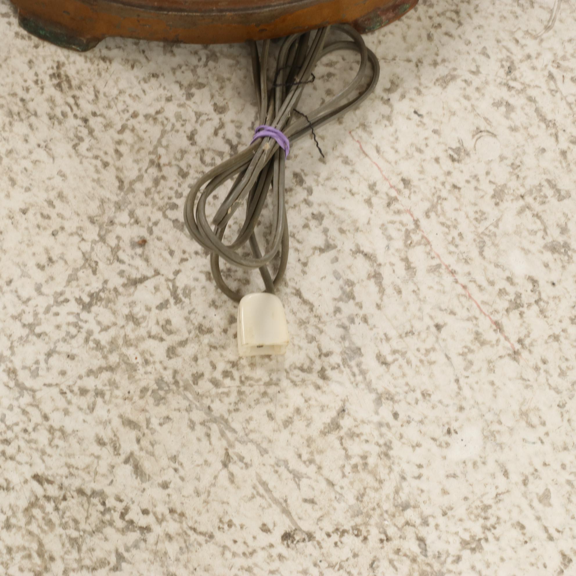 Swivel Arm Floor Lamp With Mirror and Two Oil Lamps