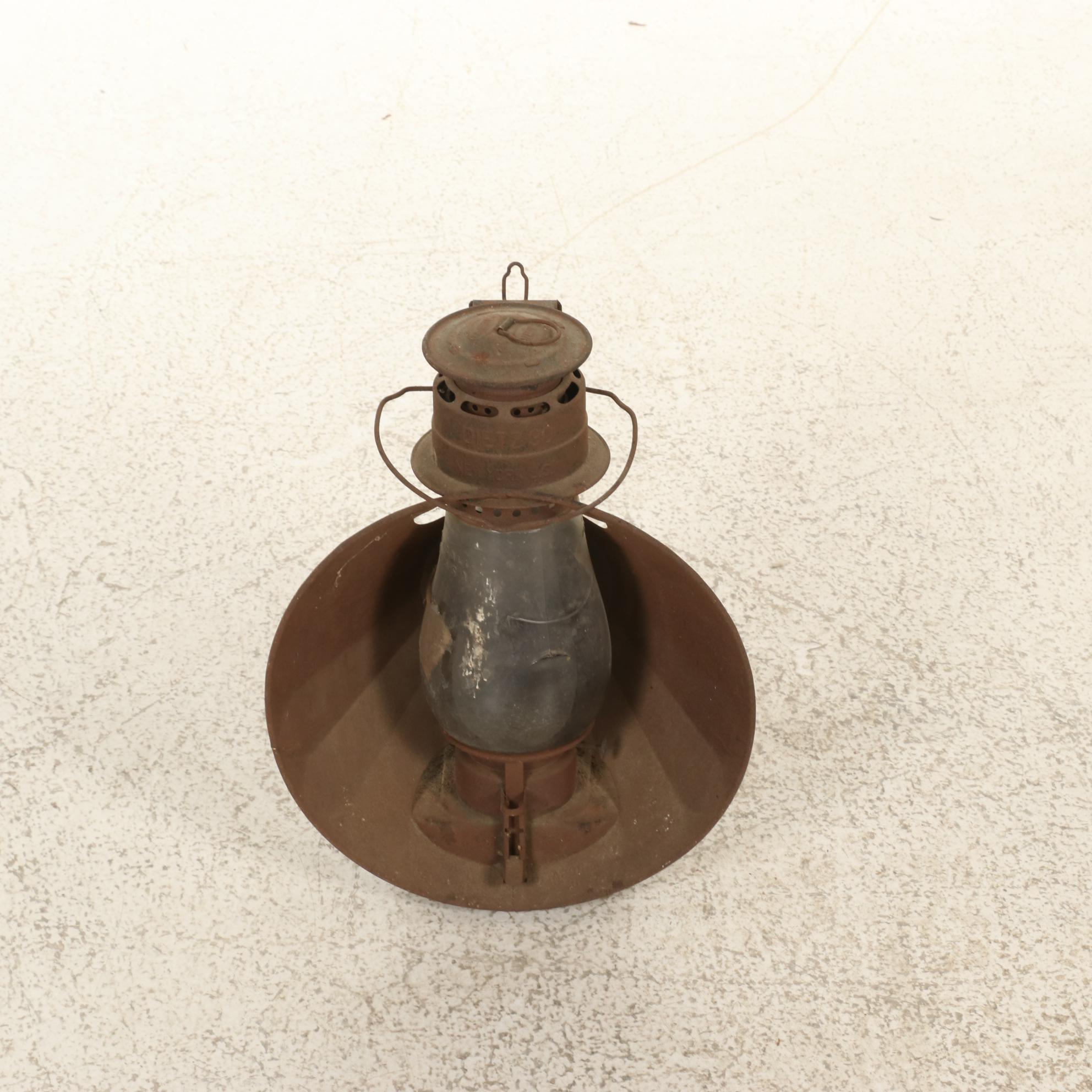 Swivel Arm Floor Lamp With Mirror and Two Oil Lamps