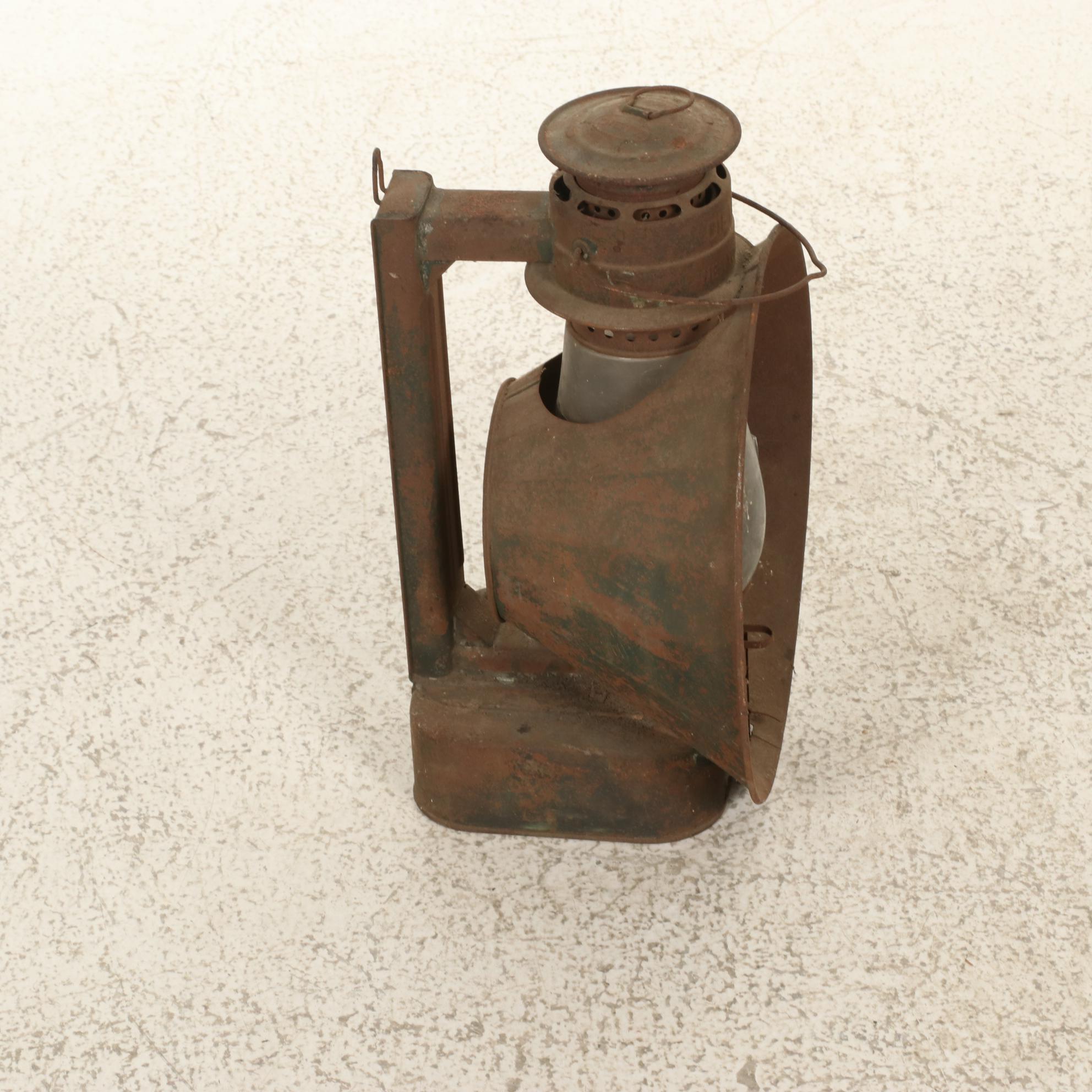 Swivel Arm Floor Lamp With Mirror and Two Oil Lamps