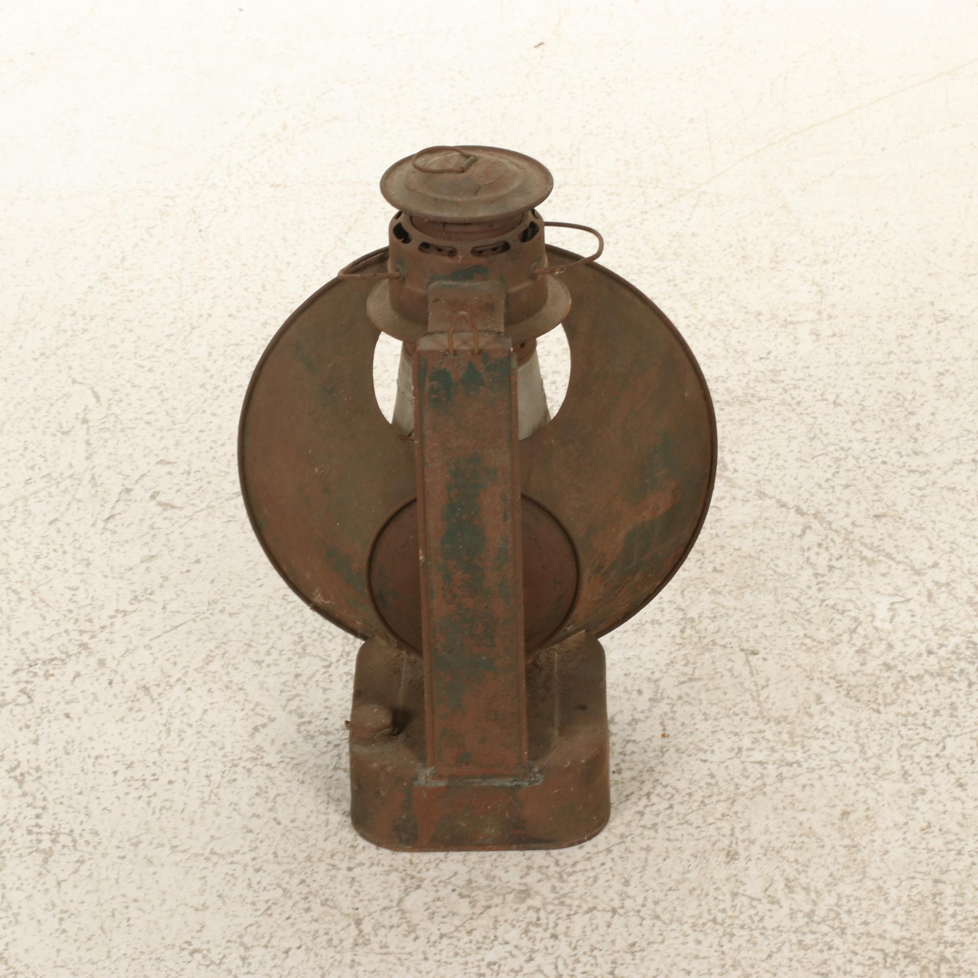 Swivel Arm Floor Lamp With Mirror and Two Oil Lamps