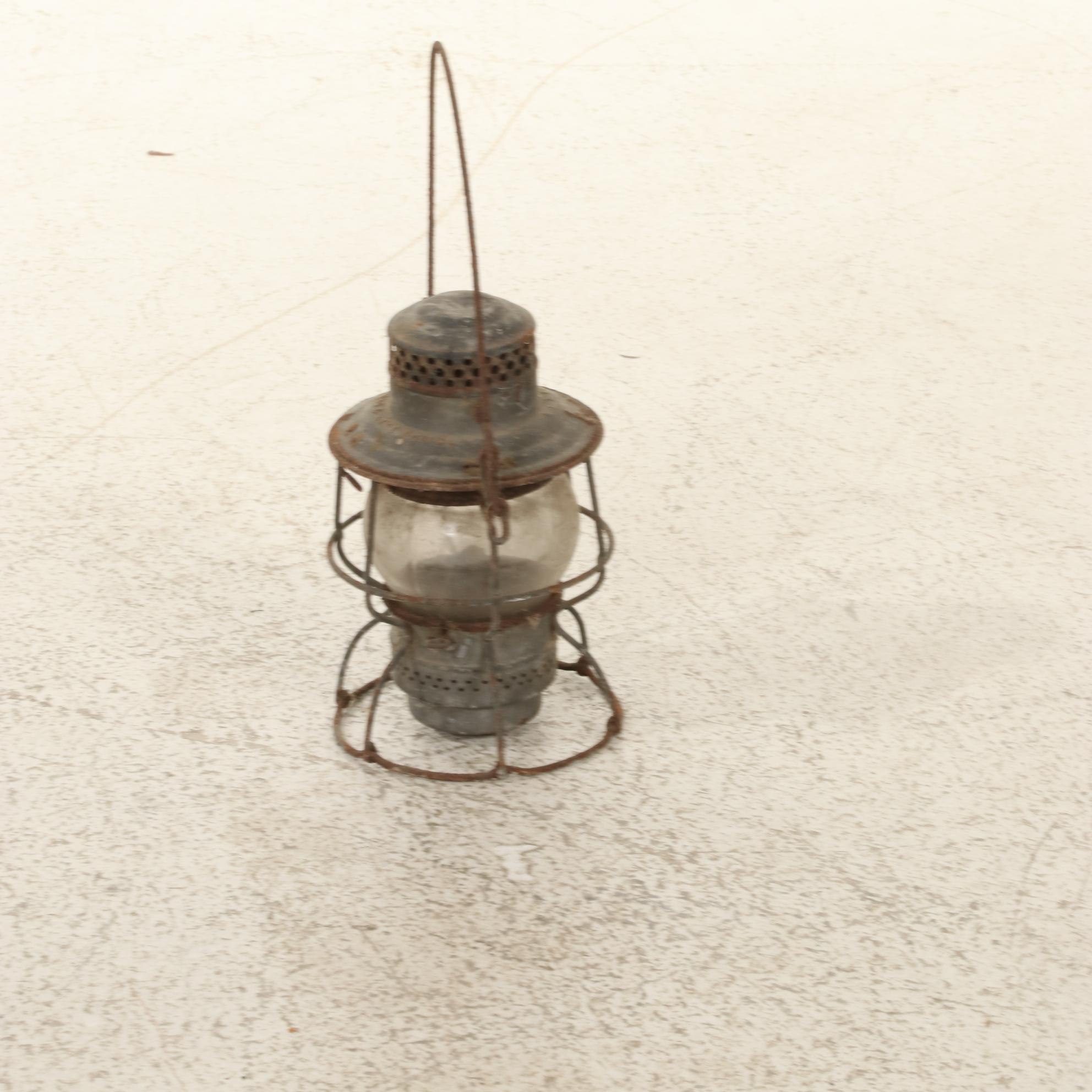 Swivel Arm Floor Lamp With Mirror and Two Oil Lamps