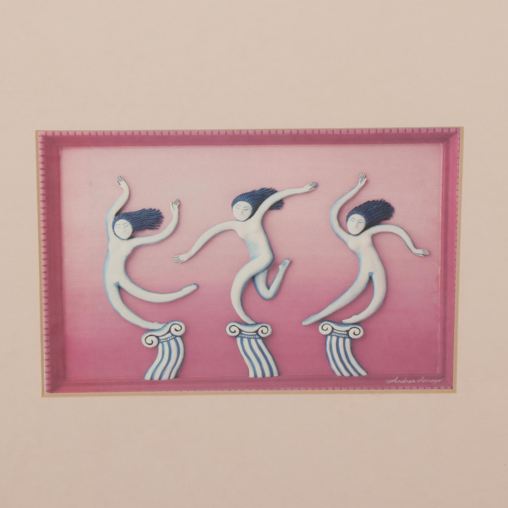 Folk Art Offset Lithographs After Andrea Arroyo, Late 20th Century