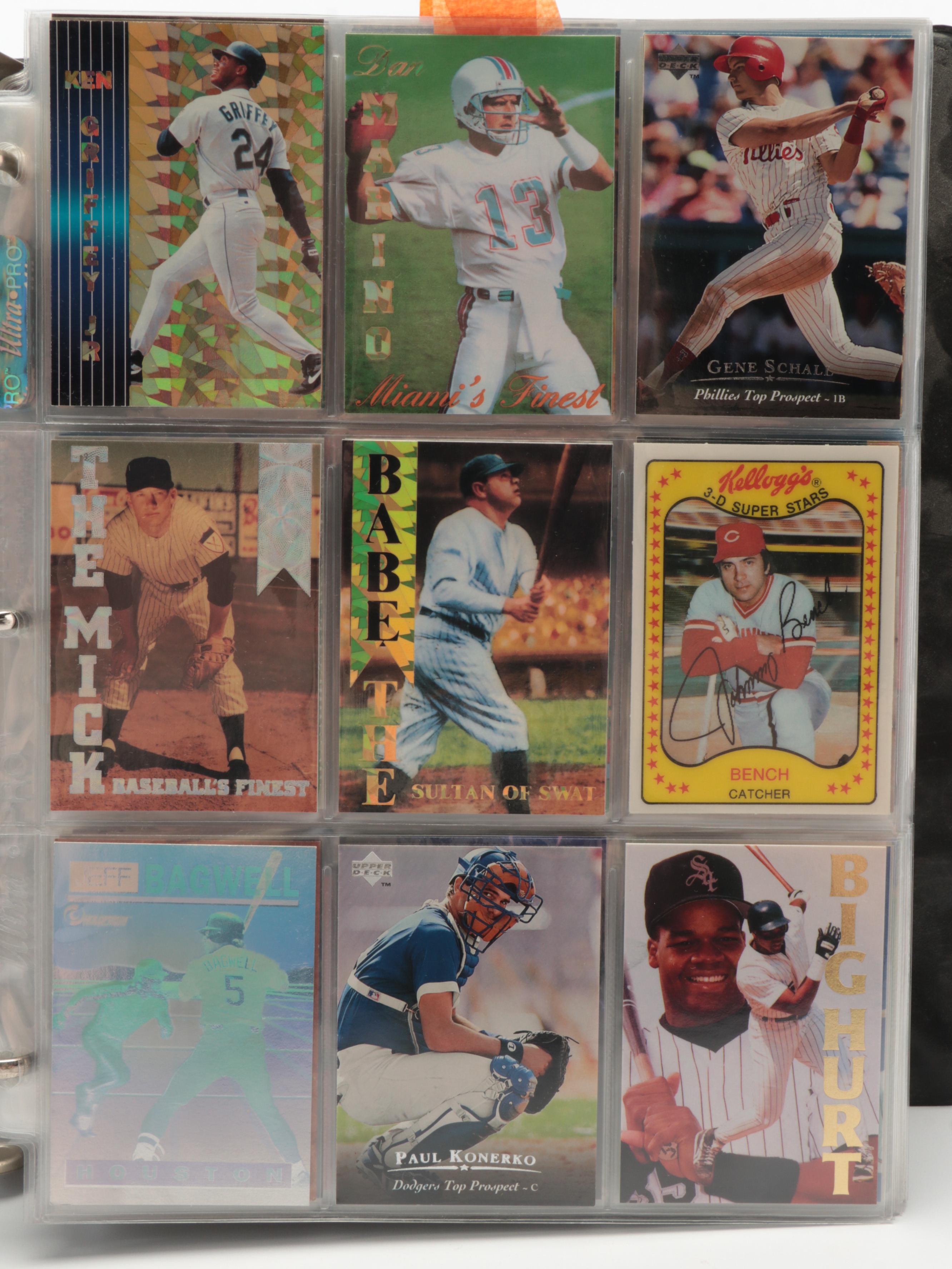 Topps with Other Sports Cards, Babe Ruth, Dan Marino, and More, 1970s–1990s